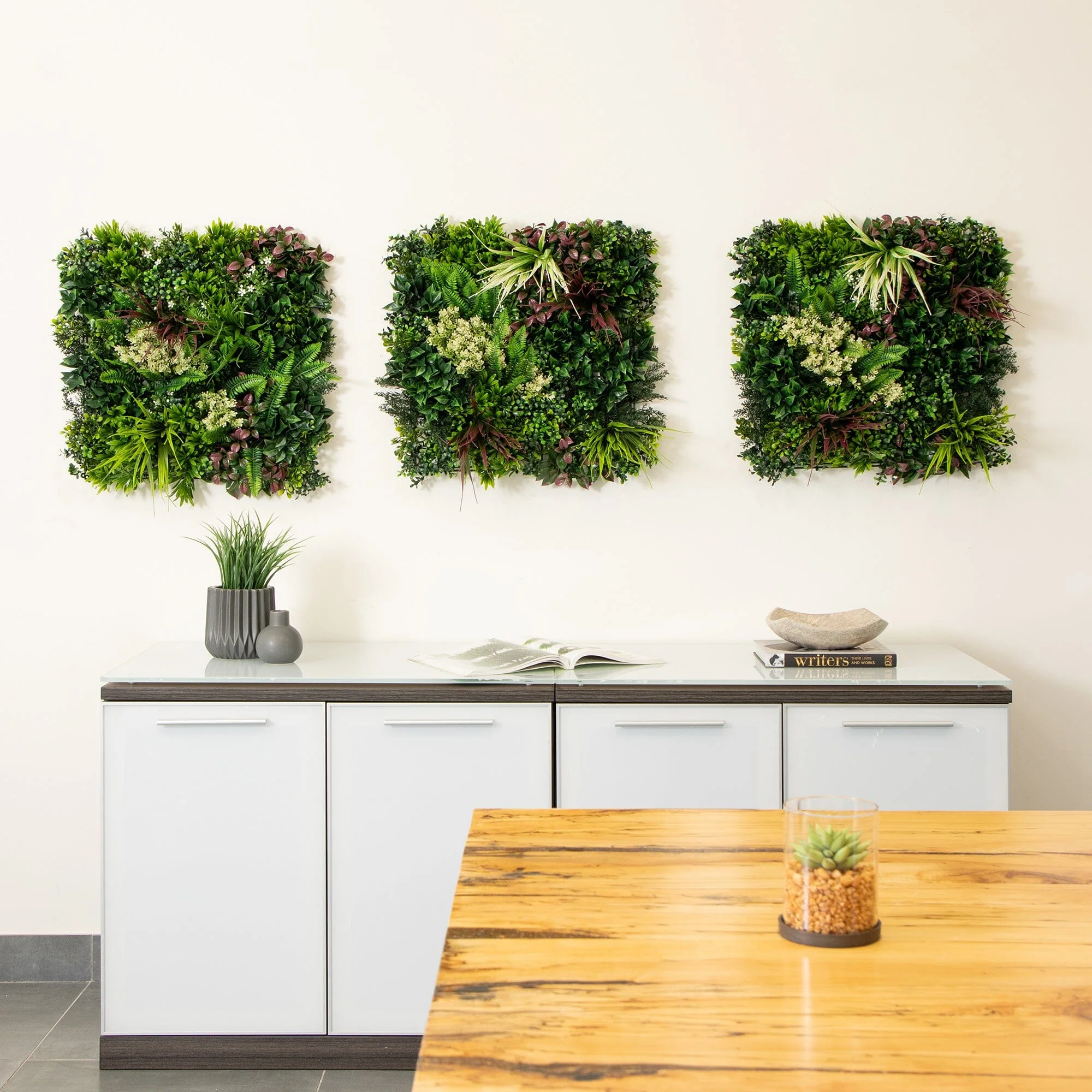 20” x 20” UV Resistant Corfu Island Artificial Living Wall Panels (Indoor/Outdoor) - Set of 3 - Image 3