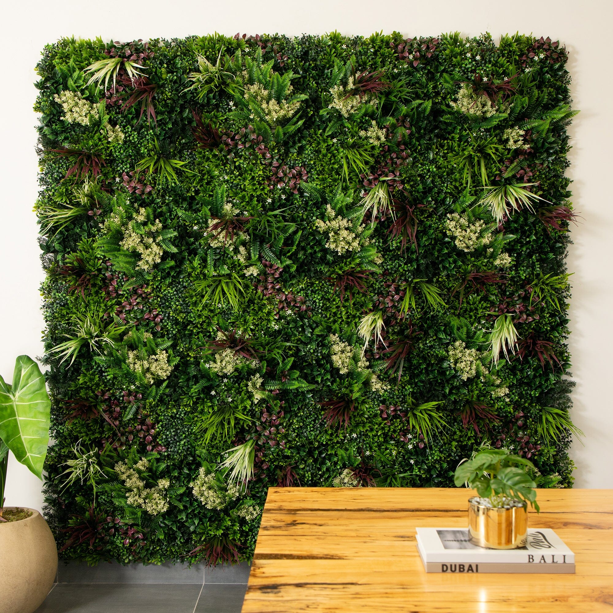 20” x 20” UV Resistant Corfu Island Artificial Living Wall Panels (Indoor/Outdoor) - Set of 3 - Image 7