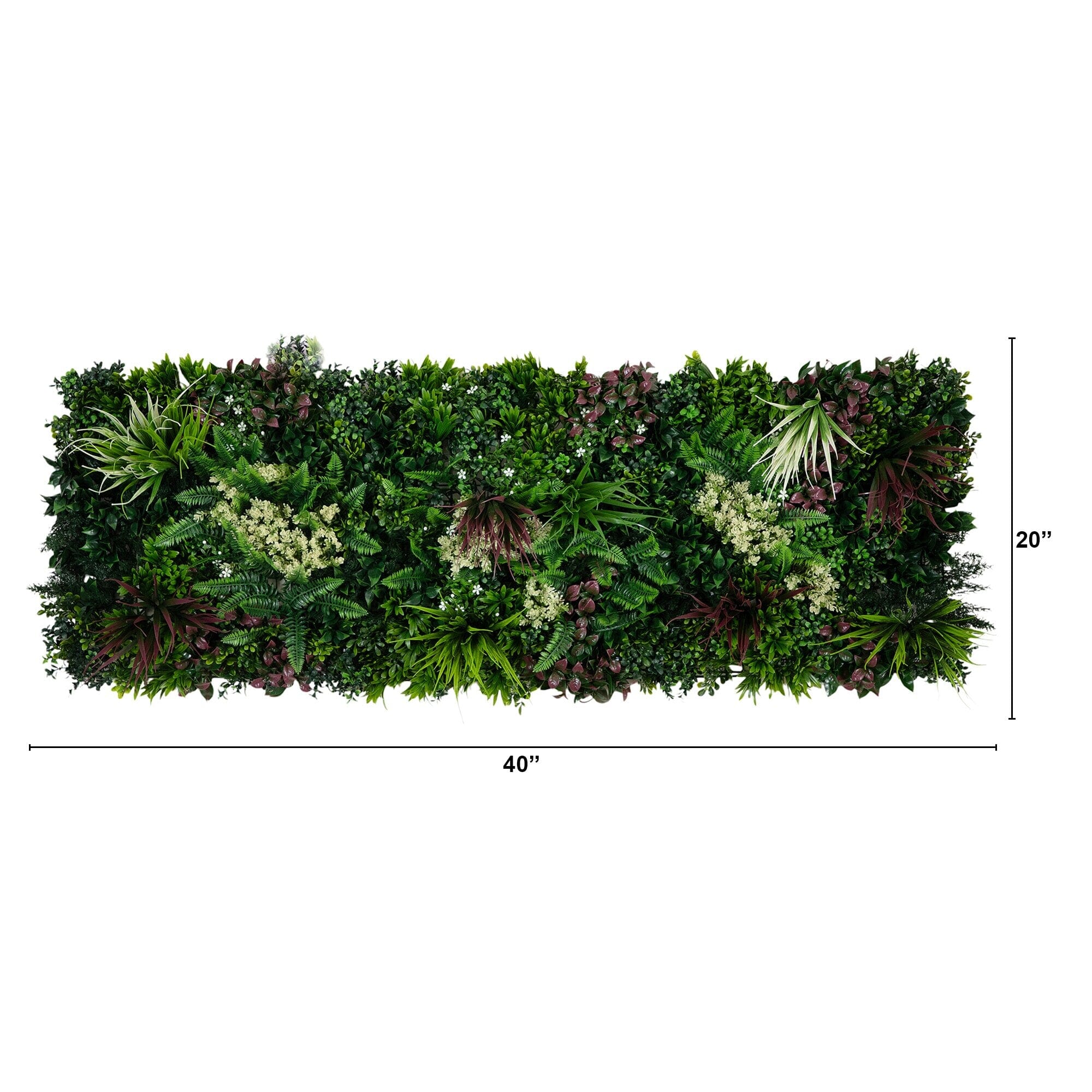 20” x 20” UV Resistant Corfu Island Artificial Living Wall Panels (Indoor/Outdoor) - Set of 3 - Image 8