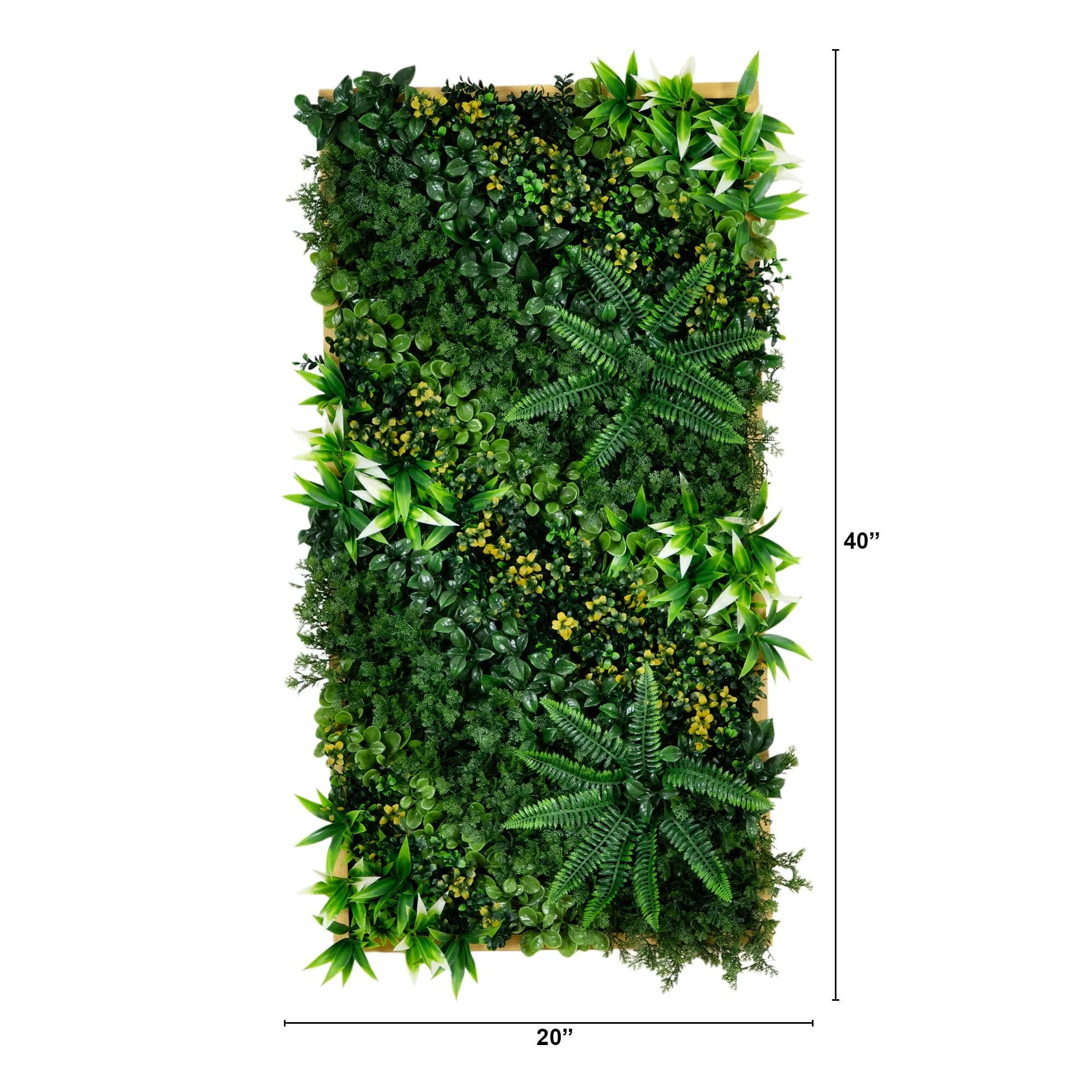 20” x 40” UV Resistant Hawaiian Islands Artificial Living Wall Art Panel in Light Wood-Like - Image 6