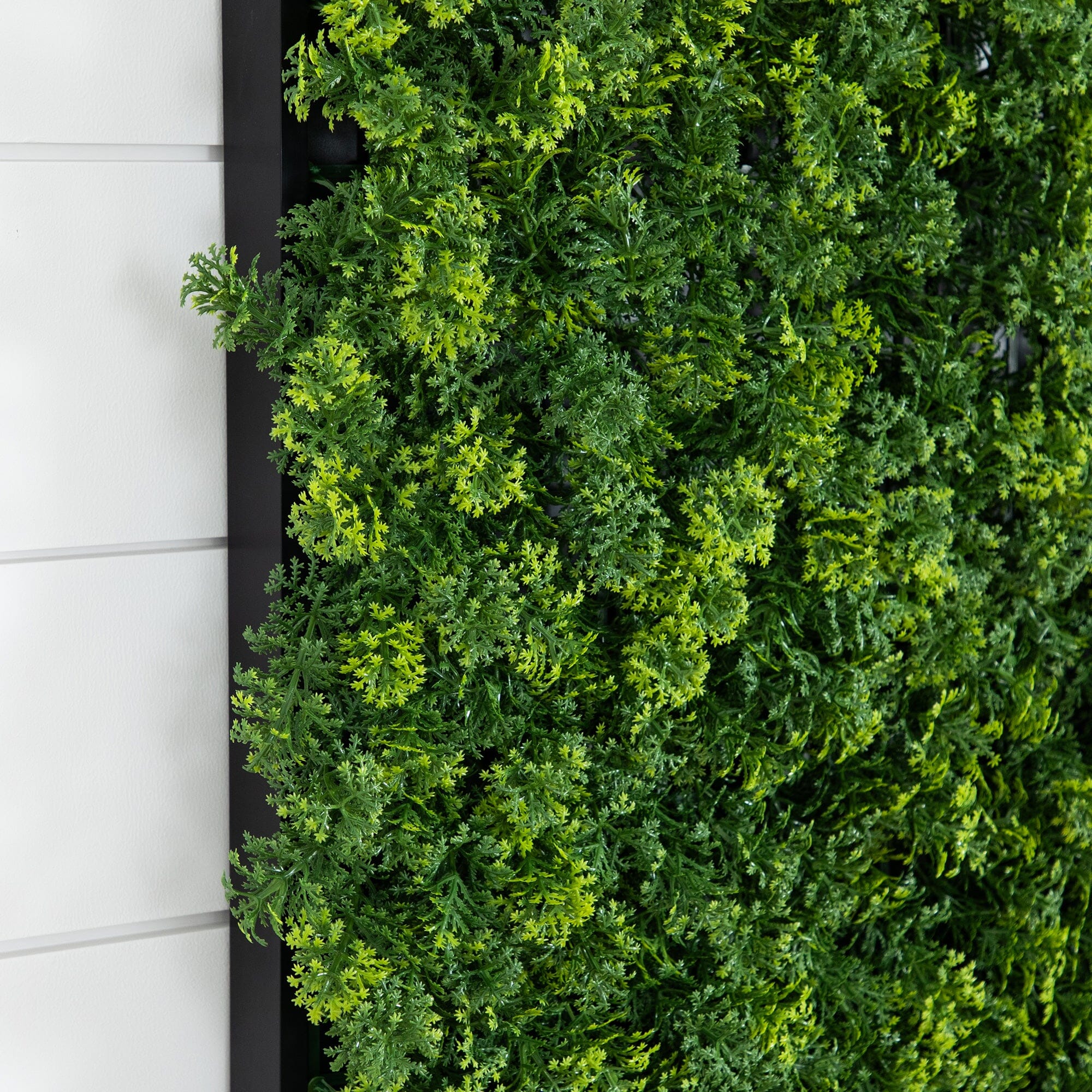 20” x 40” UV Resistant Irish Green Meadow Artificial Living Wall Art Panel in Black Aluminum - Image 4
