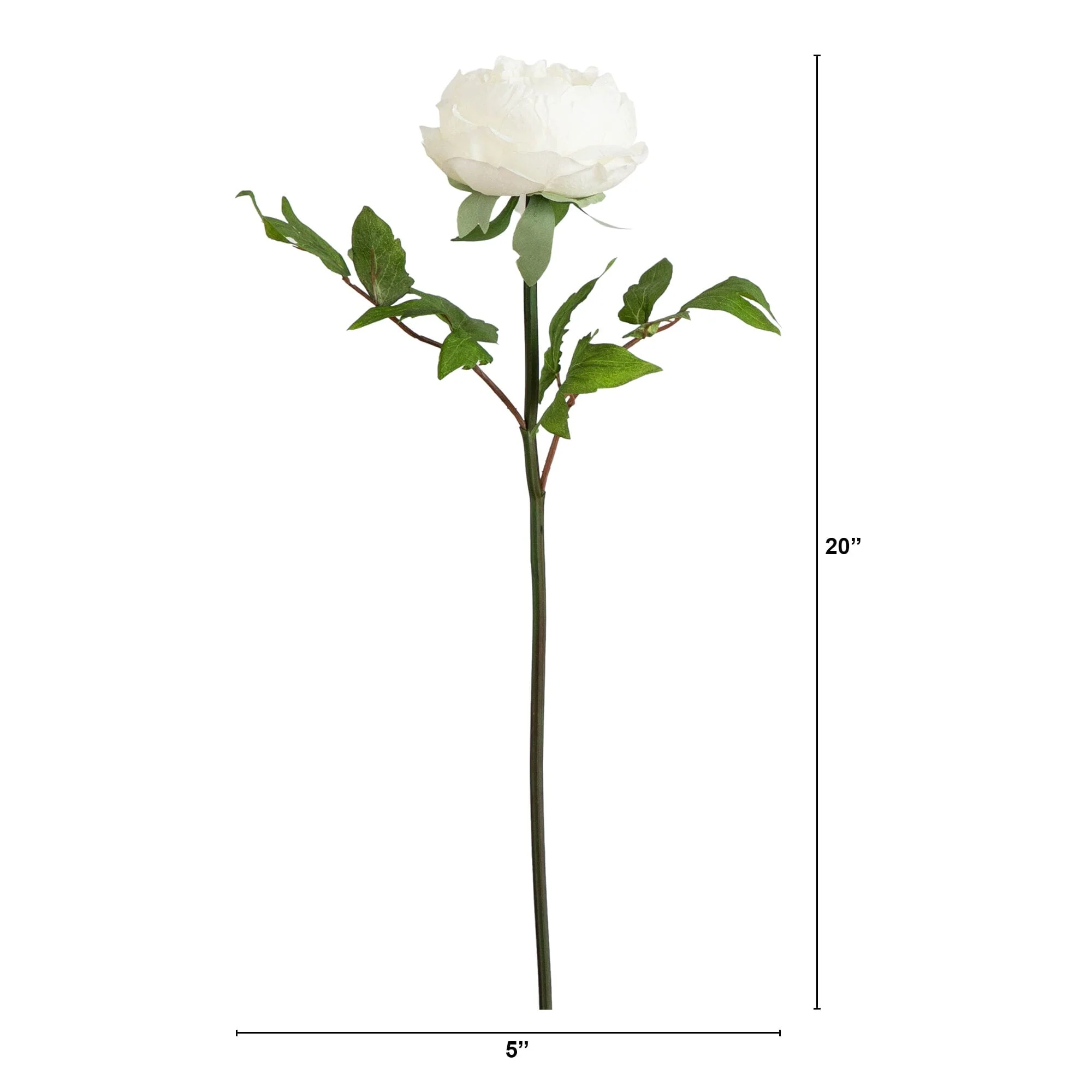 20"Artificial Peony Flower Stems - Set of 3 - Image 17
