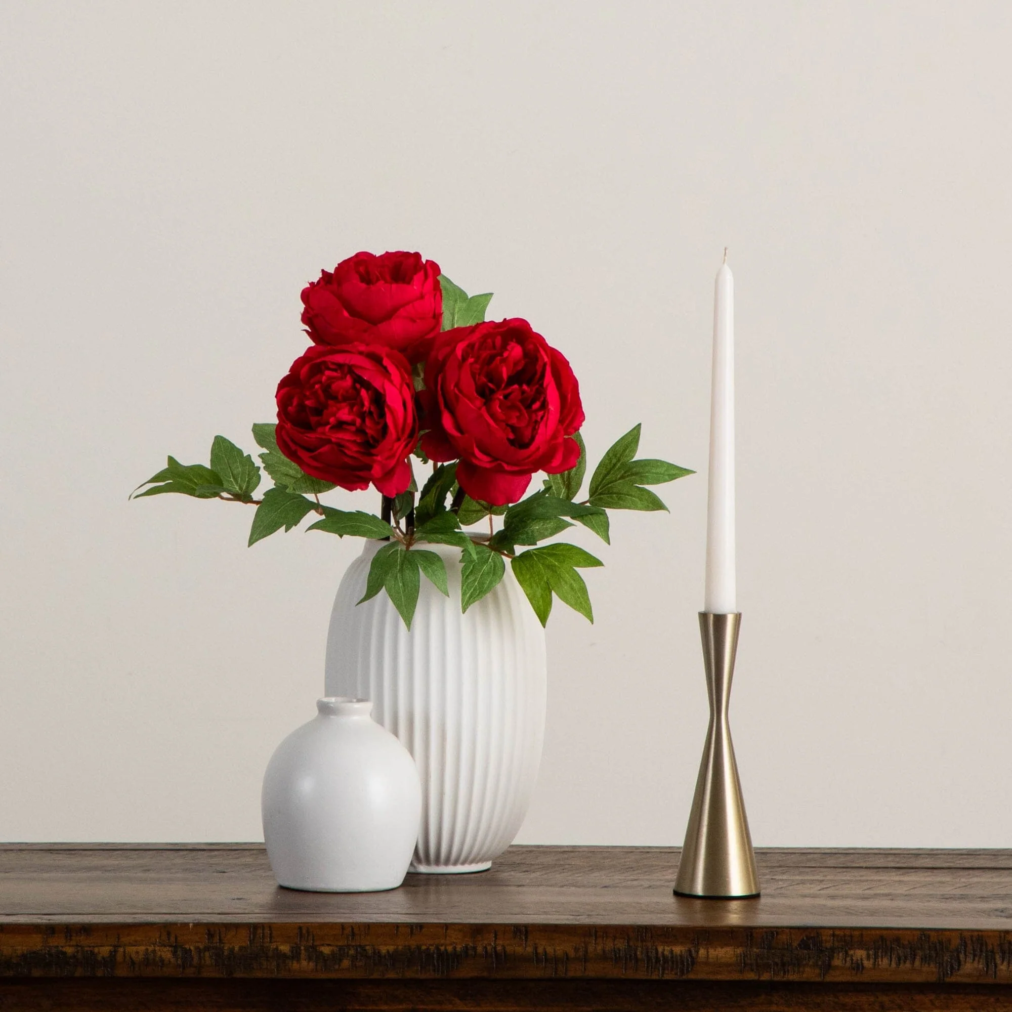 20"Artificial Peony Flower Stems - Set of 3 - Image 9