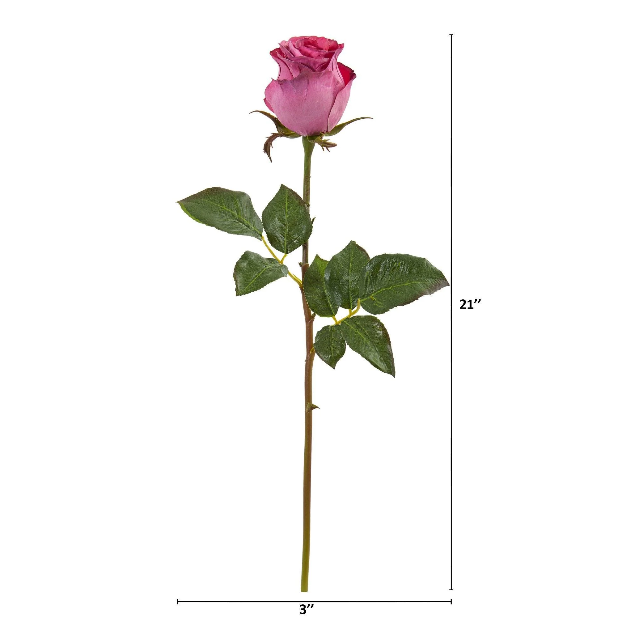 21” Rose Bud Artificial Flower (Set of 6) - Image 2