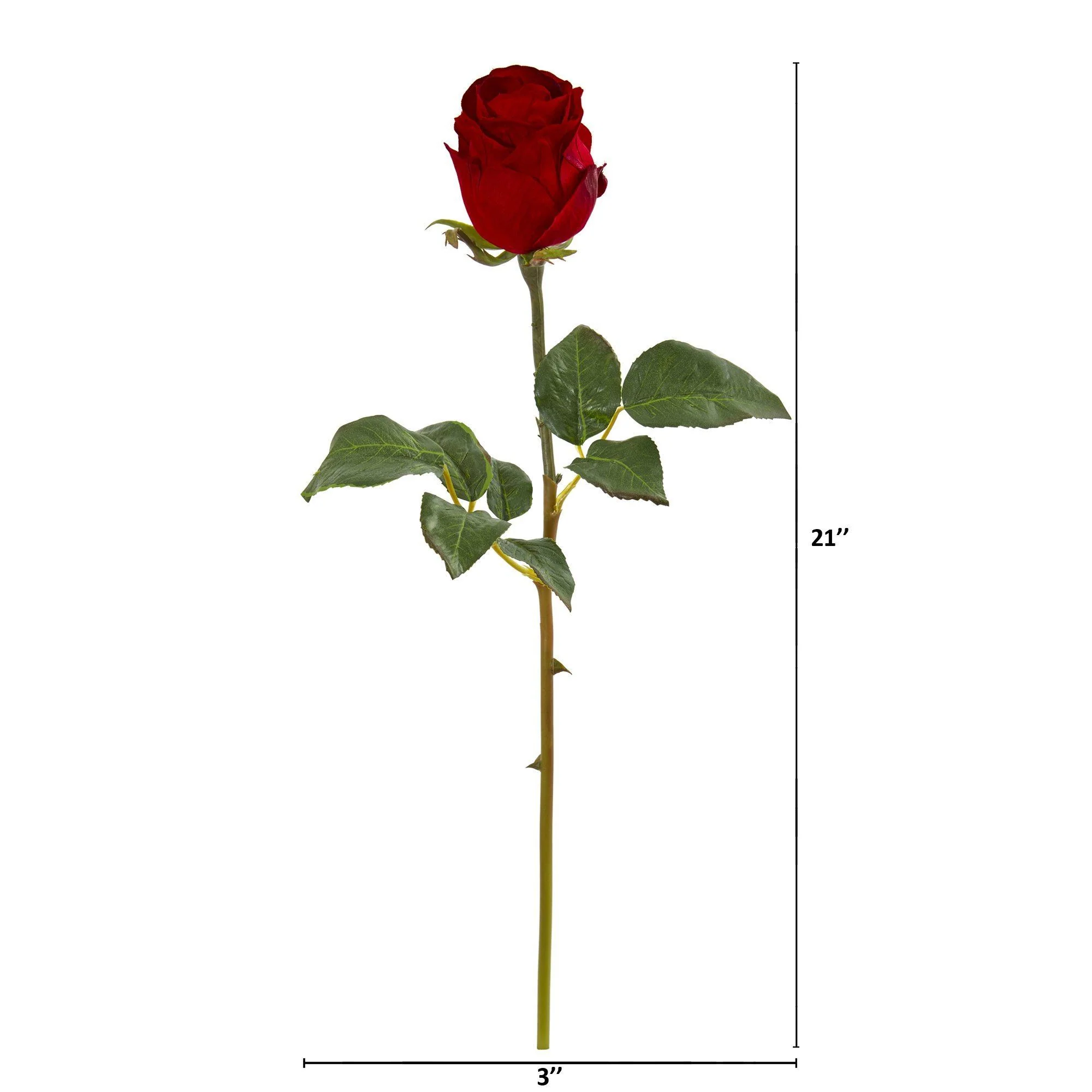 21” Rose Bud Artificial Flower (Set of 6) - Image 4