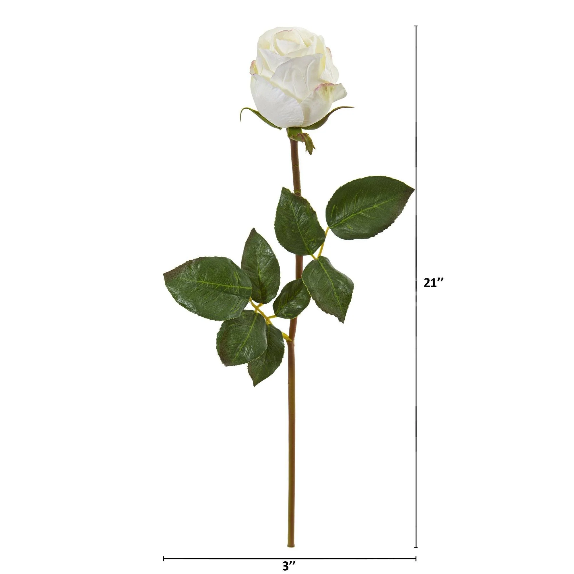 21” Rose Bud Artificial Flower (Set of 6) - Image 8