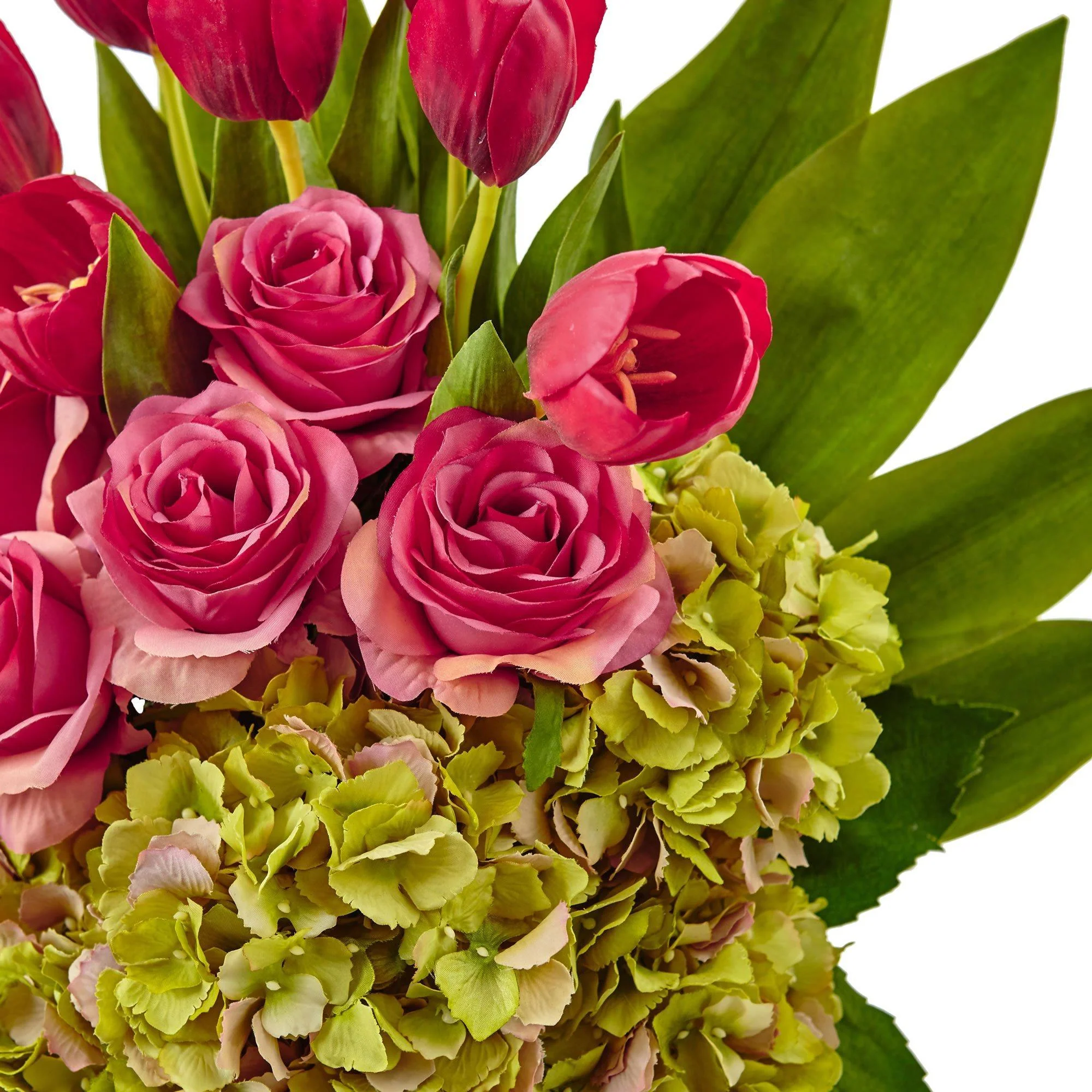Tulip Rose & Hydrangea Arrangement - Image 4
