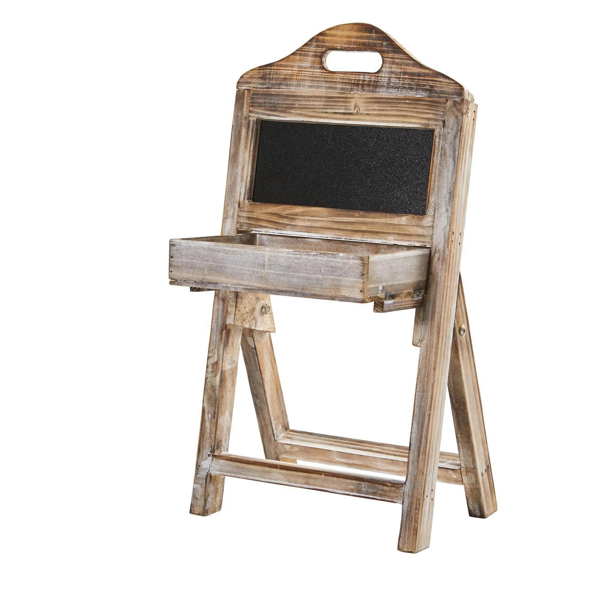 21’’ Whitewash Wood Chalkboard Rack - Image 2