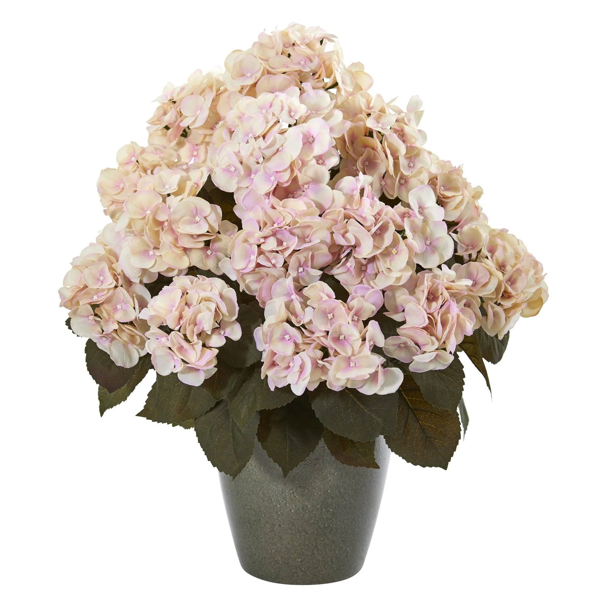 23” Fall Hydrangea Artificial Plant in Green Planter - Image 3