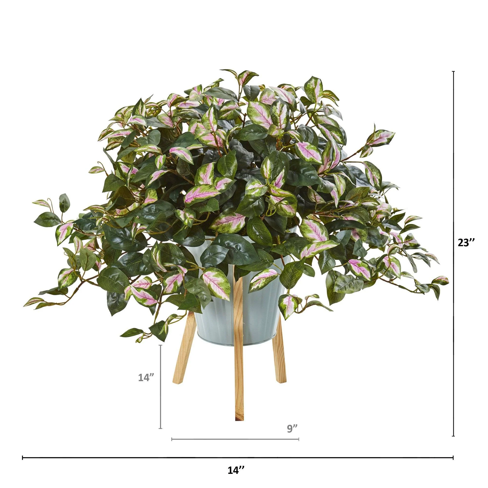 23” Hoya Artificial Plant in Green Planter with Stand - Image 2