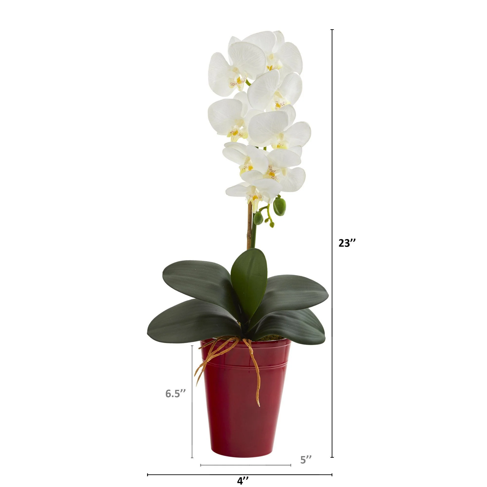 23” Phalaenopsis Orchid Artificial Arrangement in Vase - Image 4