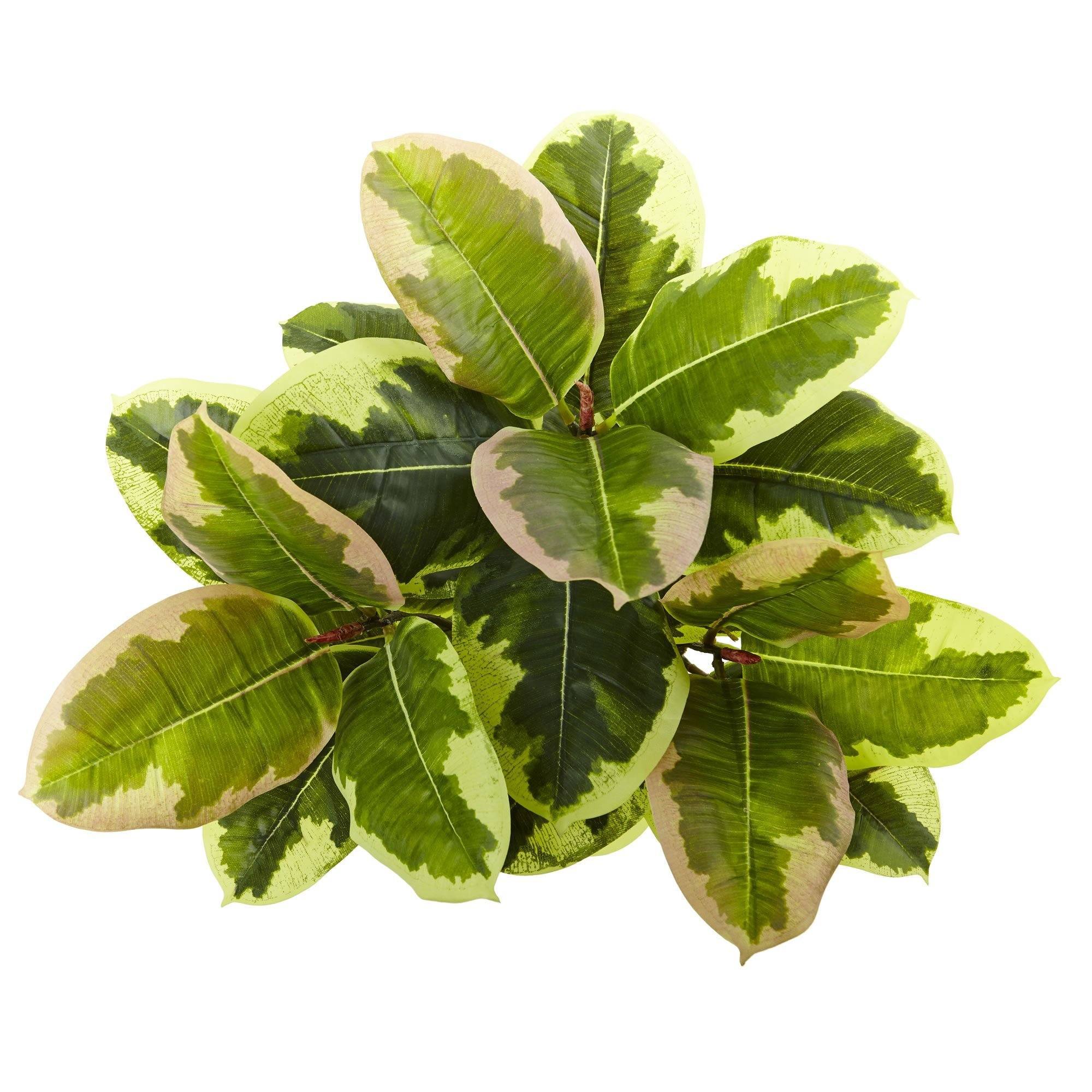 23” Rubber Leaf Artificial Plant (Real Touch) (Set of 3) - Image 4