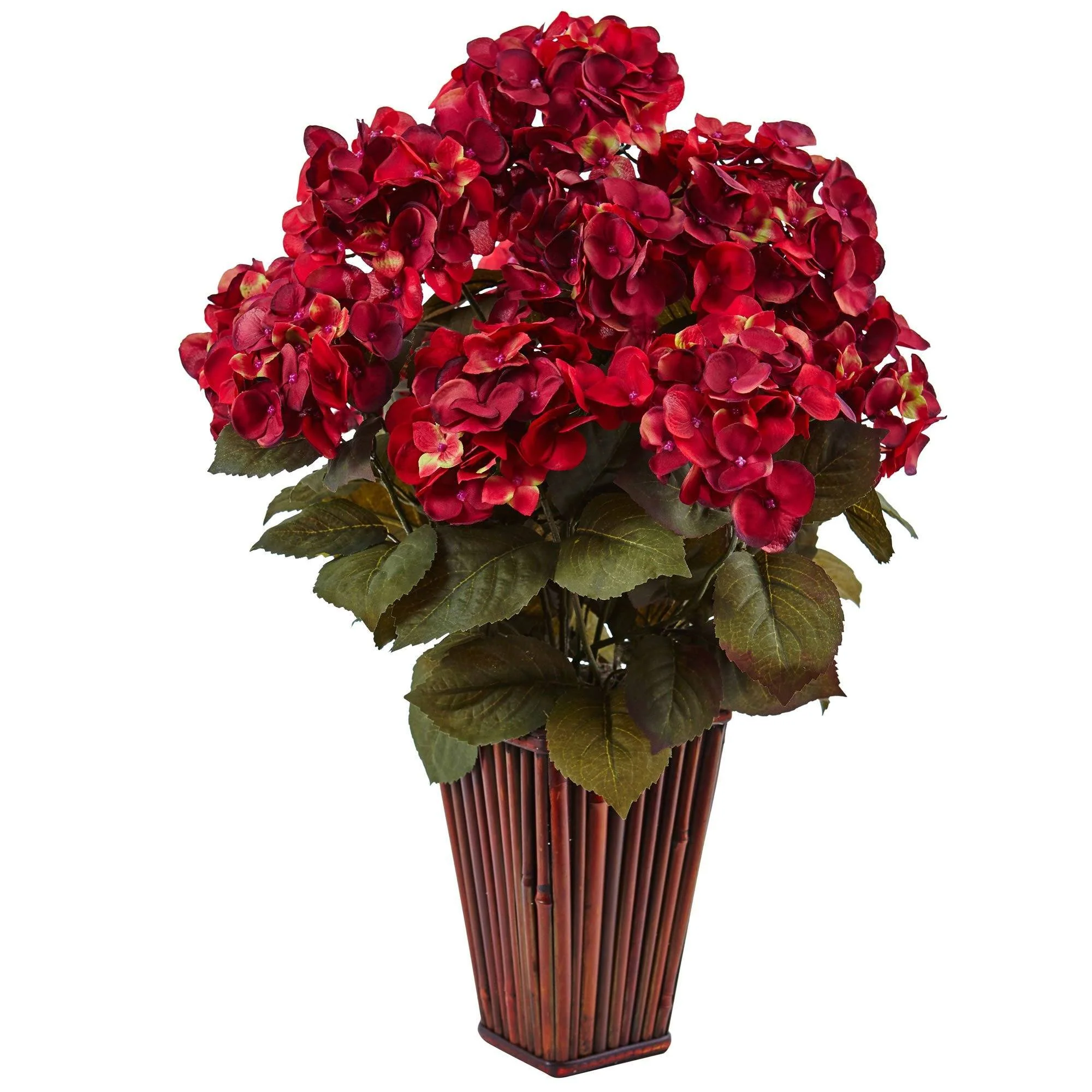 Hydrangea in Bamboo Planter - Image 4
