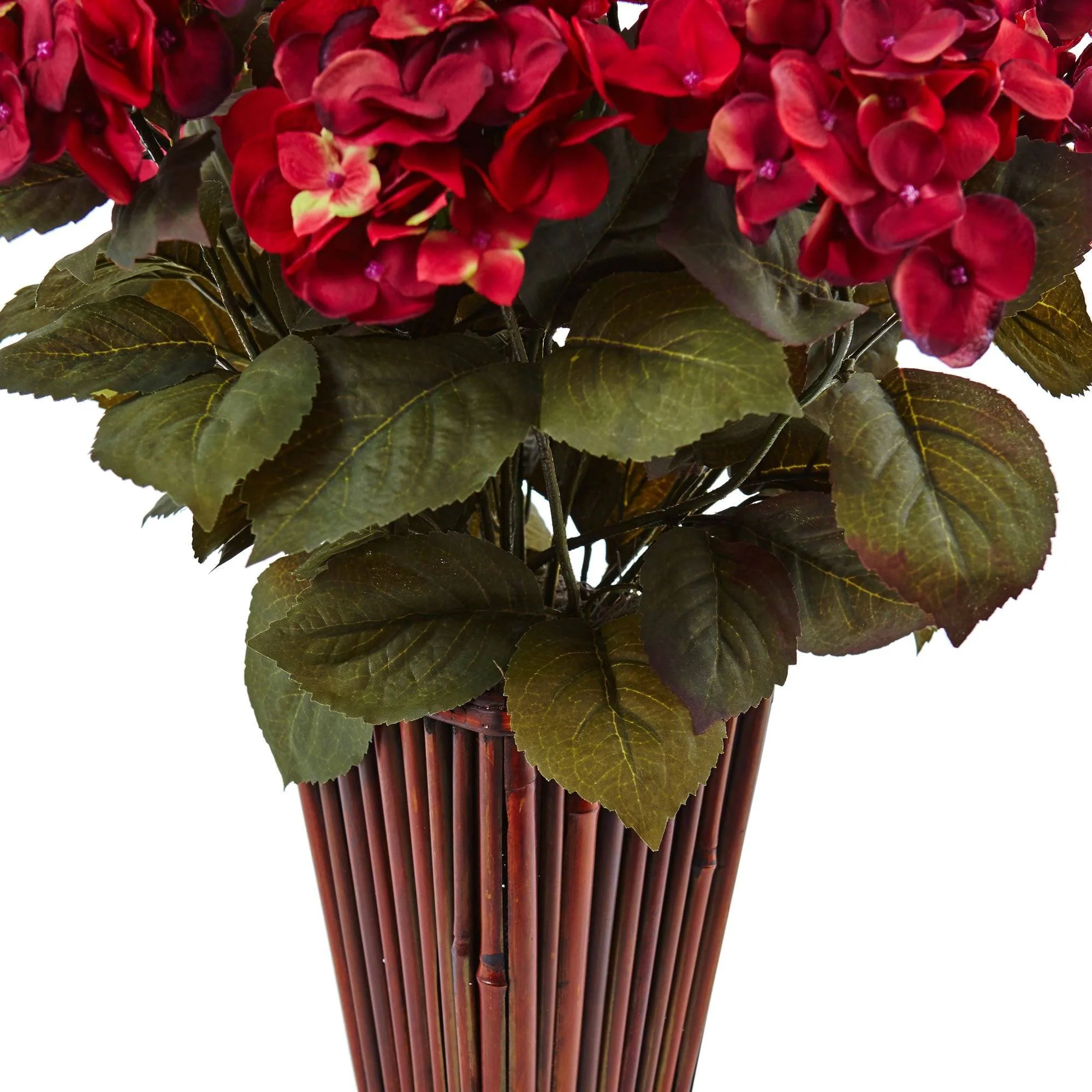 Hydrangea in Bamboo Planter - Image 5