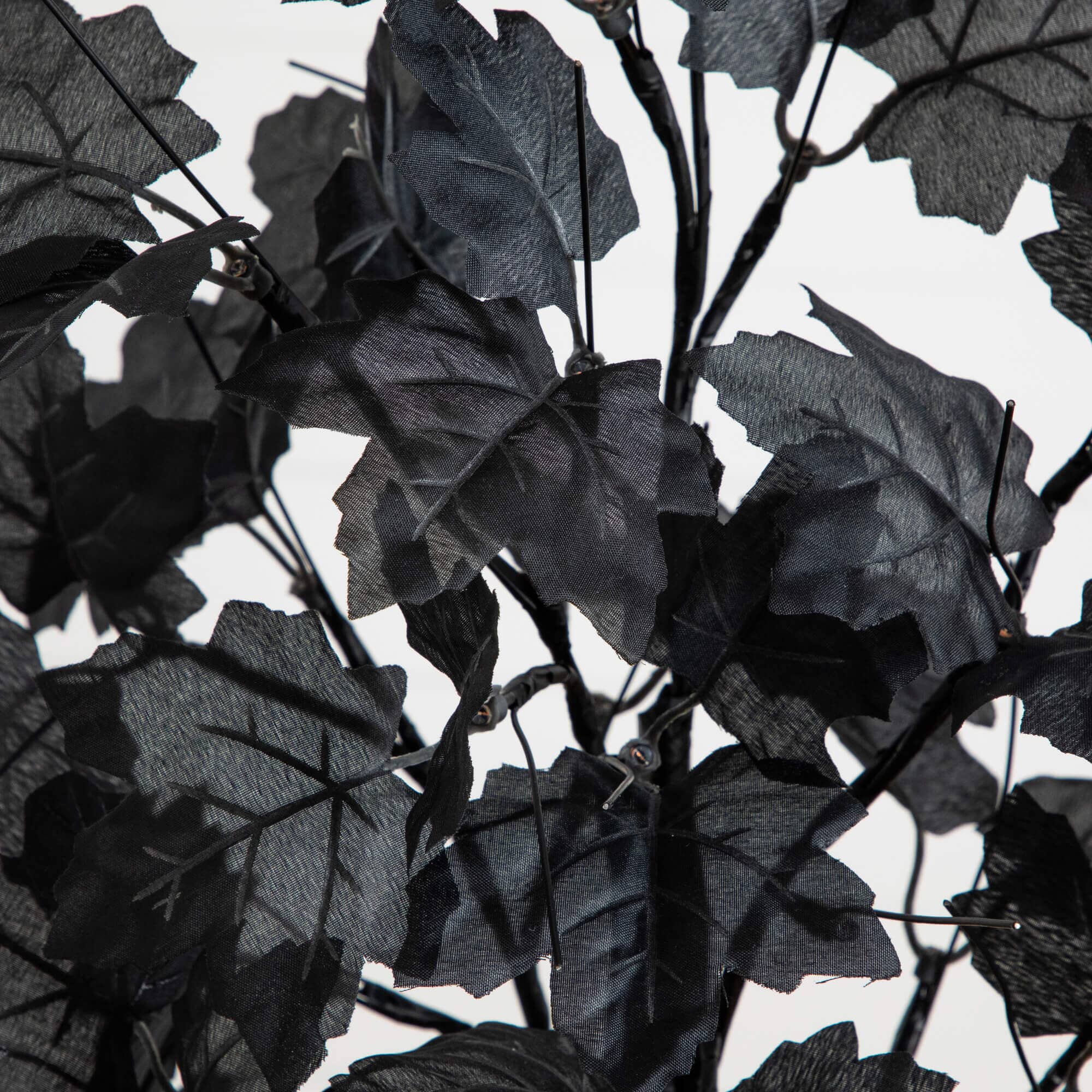 2' Pre-Lit Artificial Halloween Black Maple Tree with 24 Orange & Purple LED Lights - Image 2