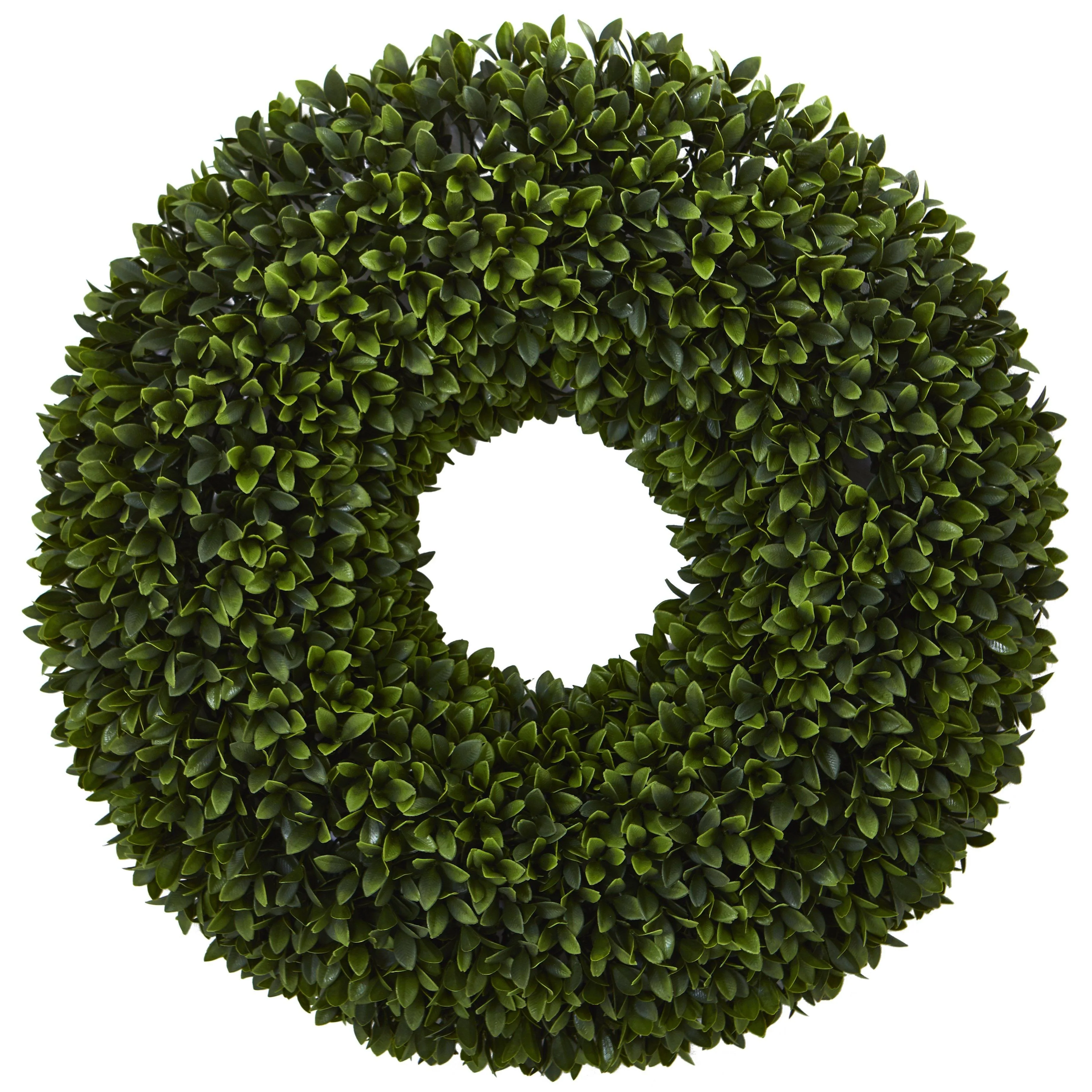 24” Boxwood Artificial Wreath - Image 3