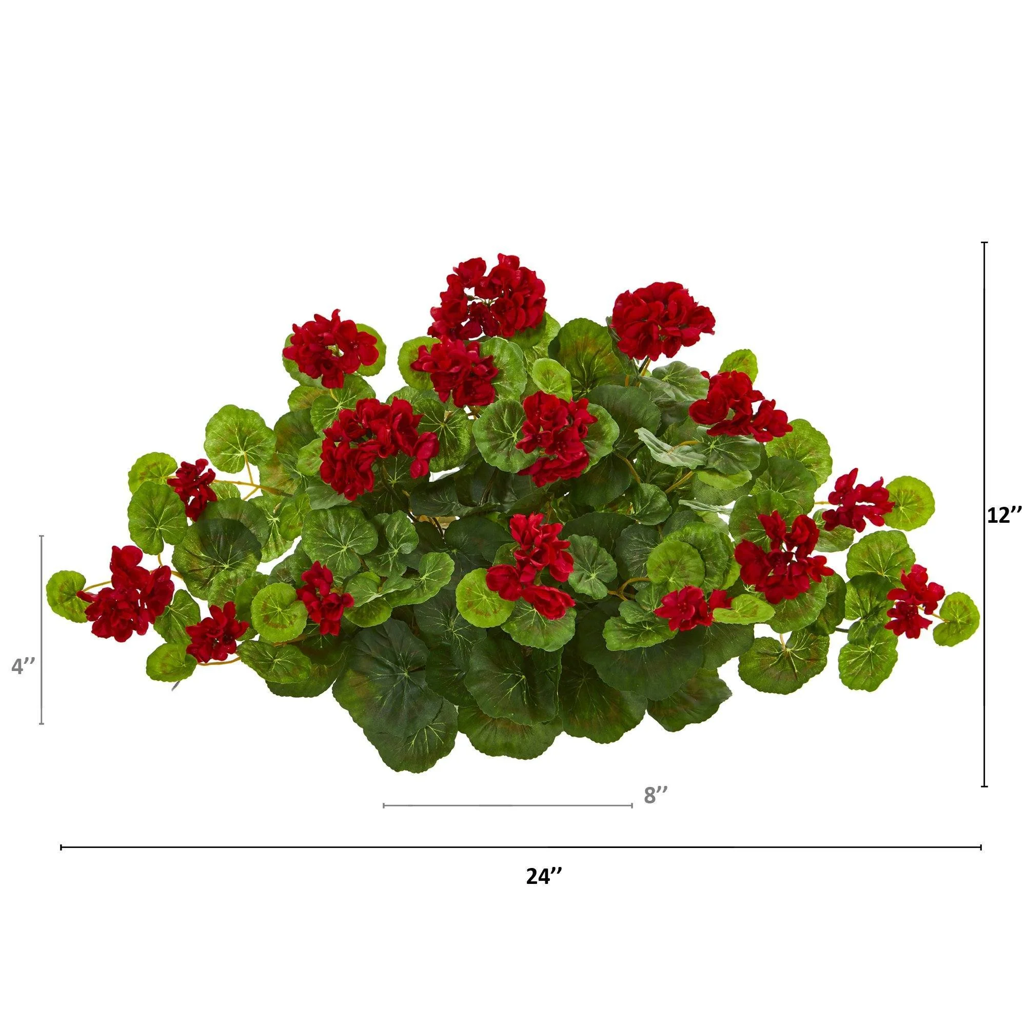 24” Geranium Artificial Ledge Plant - Image 2