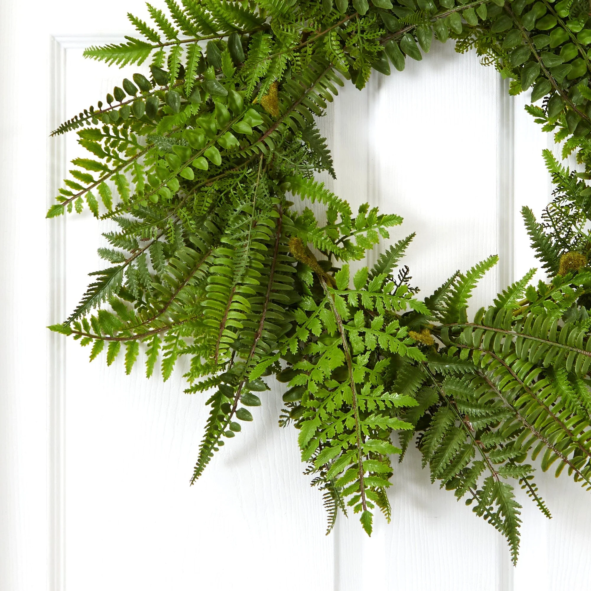 24” Mixed Fern Wreath - Image 2