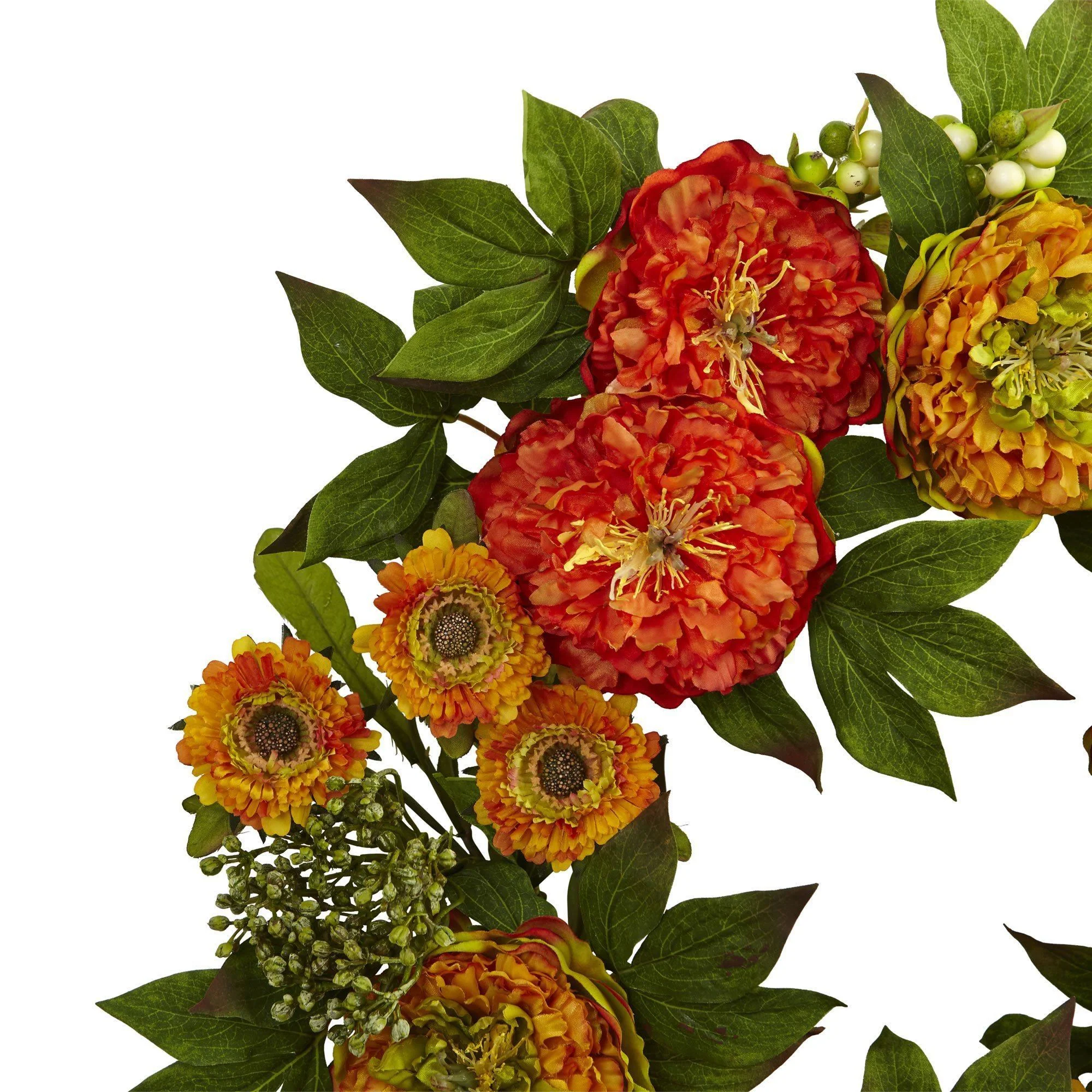 24” Peony and Mum Wreath - Image 3