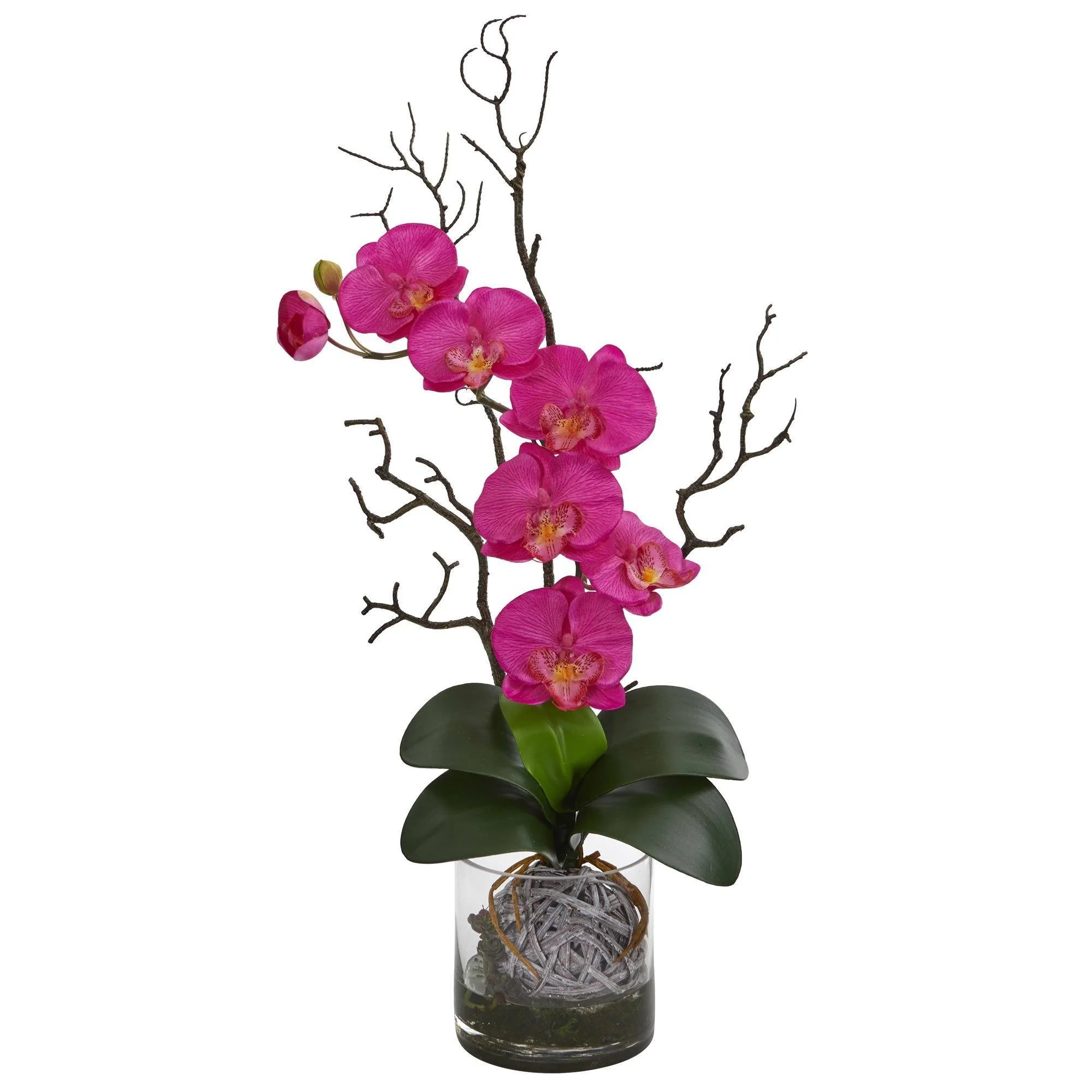 Phalaenopsis Orchid Artificial Arrangement in Vase - Image 3
