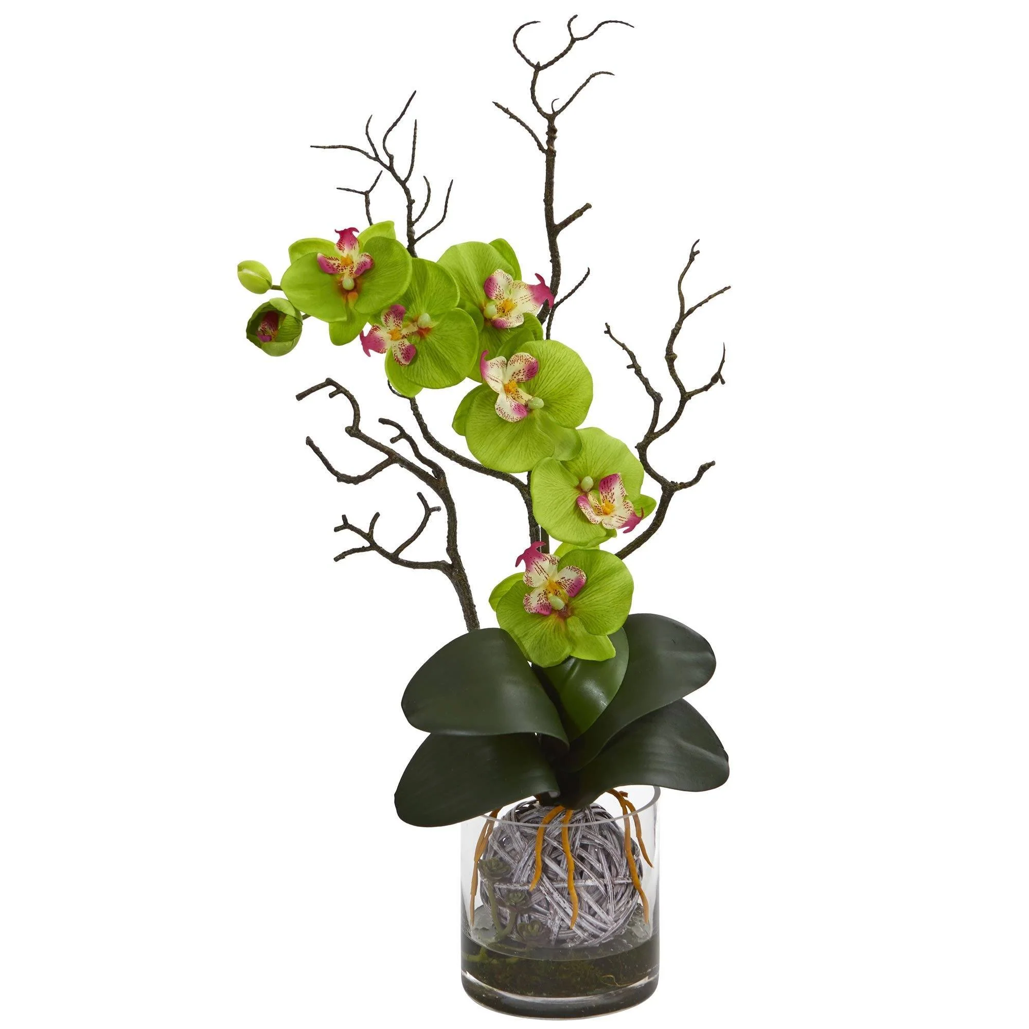 Phalaenopsis Orchid Artificial Arrangement in Vase - Image 4