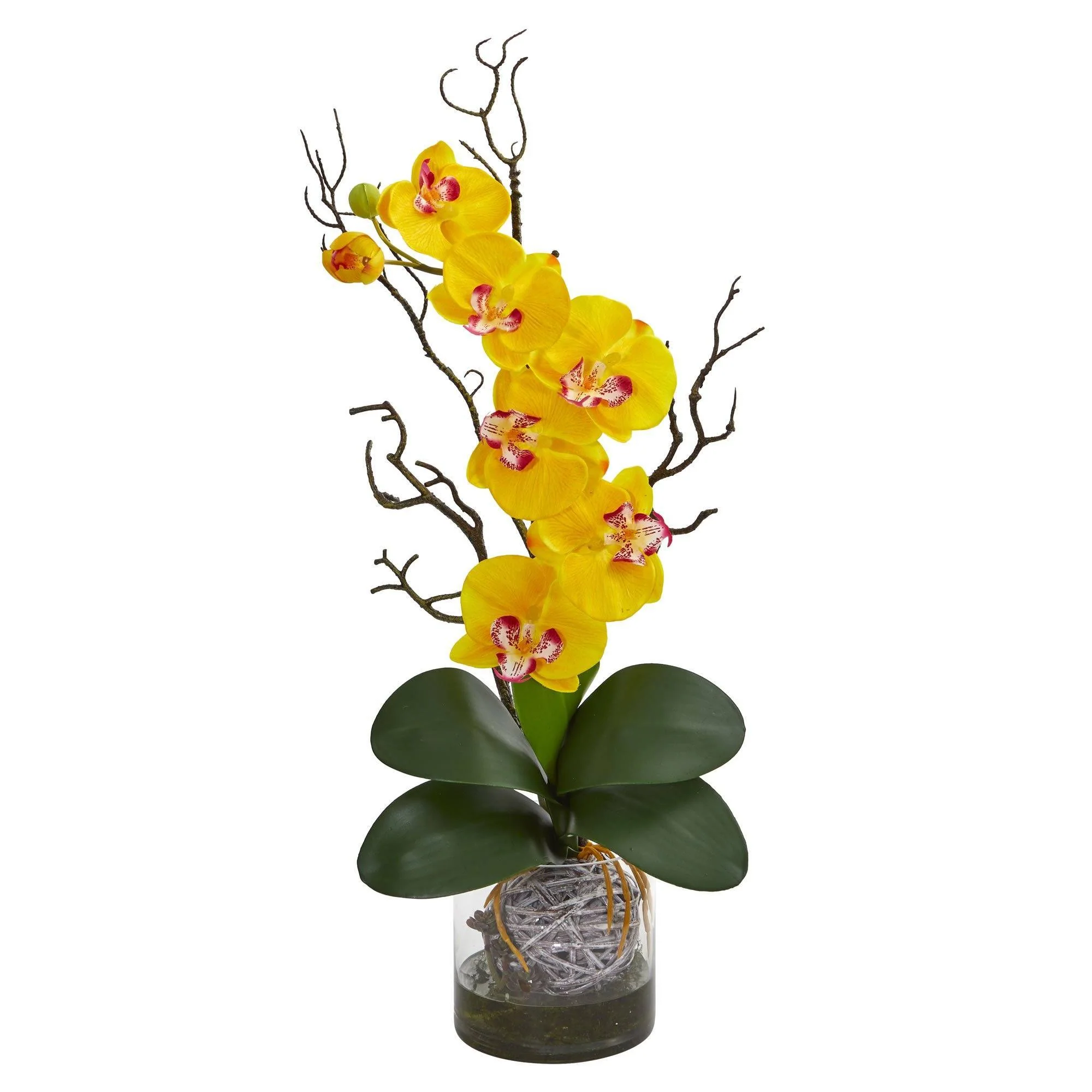 Phalaenopsis Orchid Artificial Arrangement in Vase - Image 8