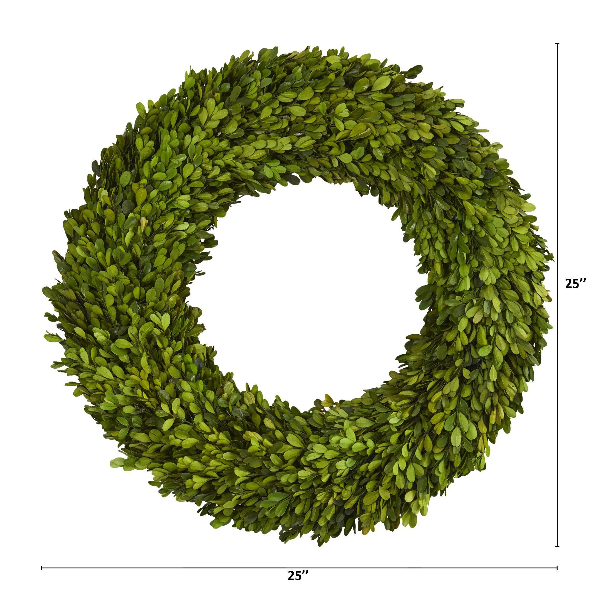 24” Preserved Boxwood Wreath - Image 3