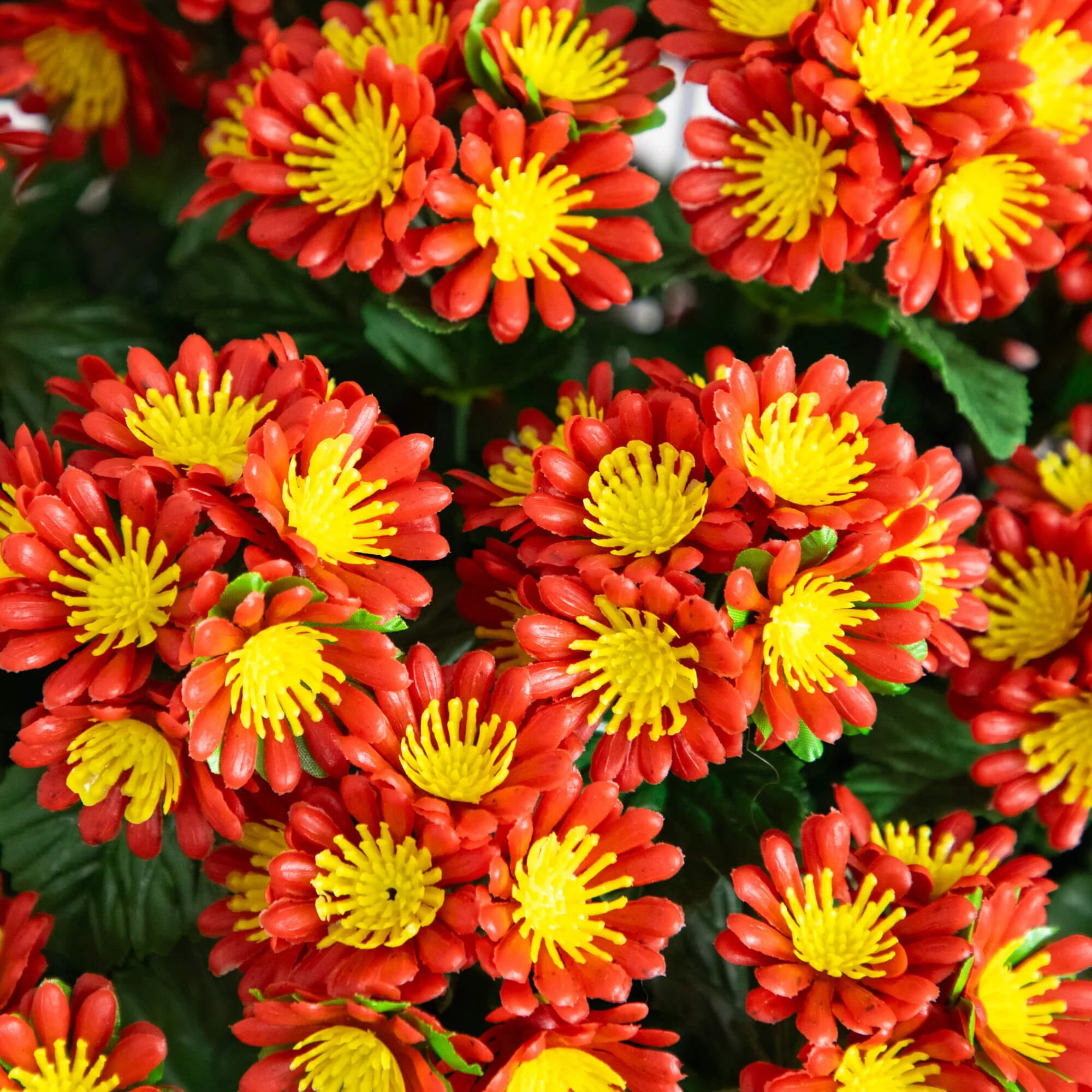 24" UV Resistant Artificial Chrysanthemum Hanging Basket (Indoor/Outdoor) - Image 14