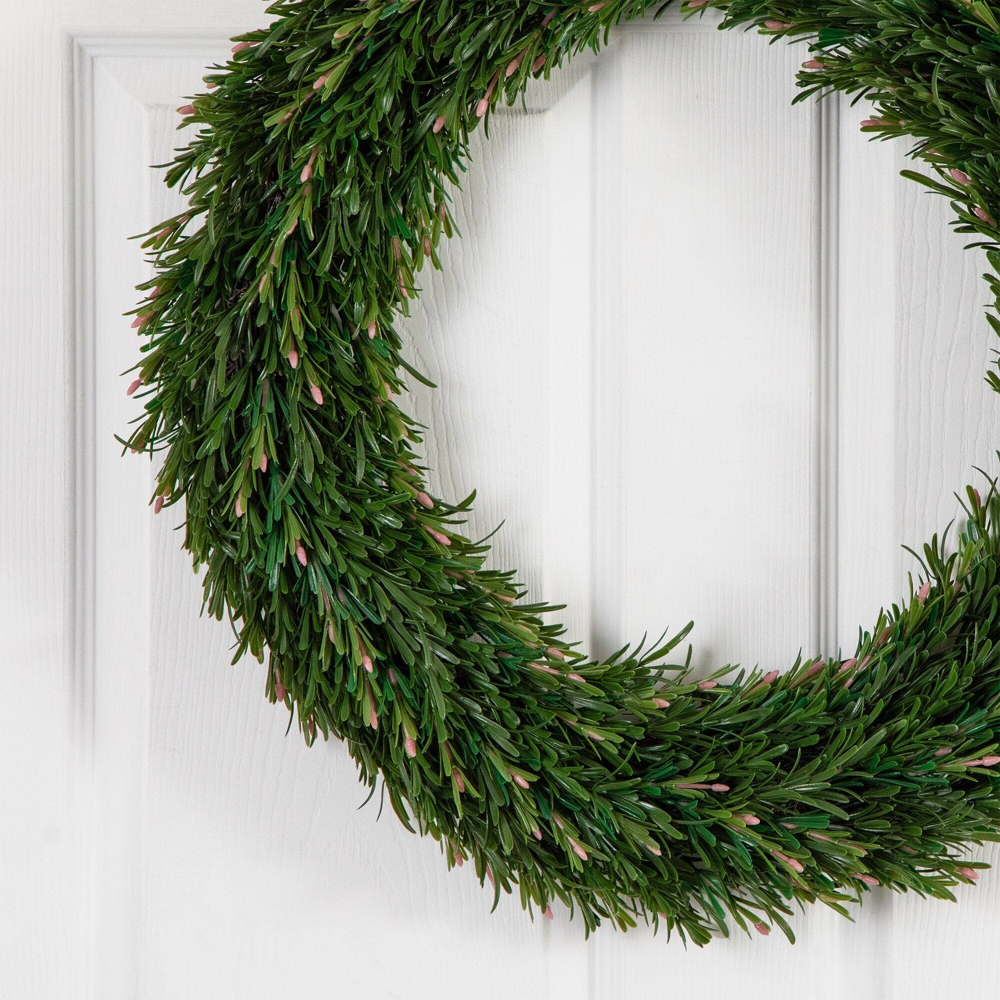 24” UV Resistant Rosemary Artificial Wreath (Indoor/Outdoor) - Image 2