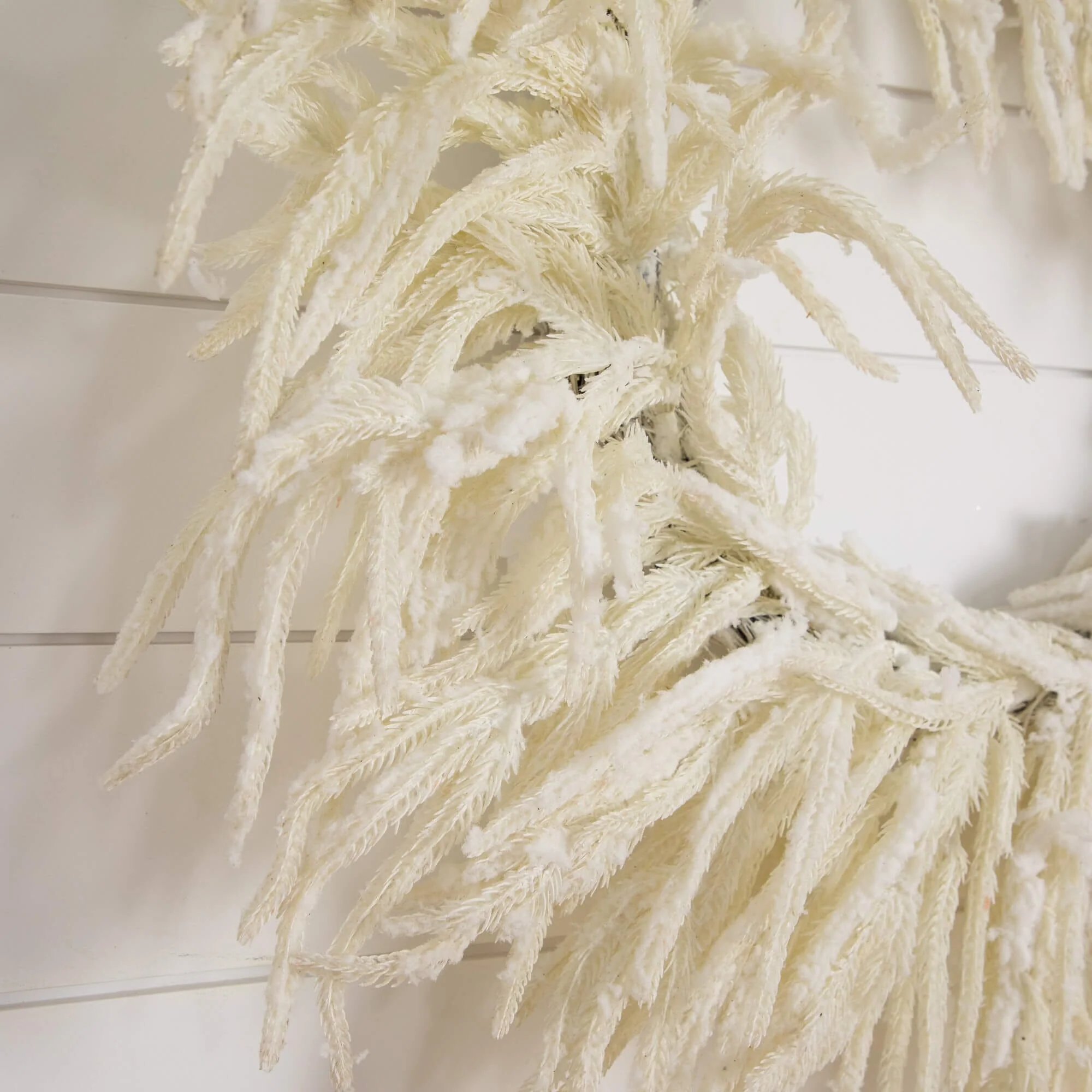 24" Artificia Real Touch White Norfolk Island Pine Wreath with Natural Look - Image 2