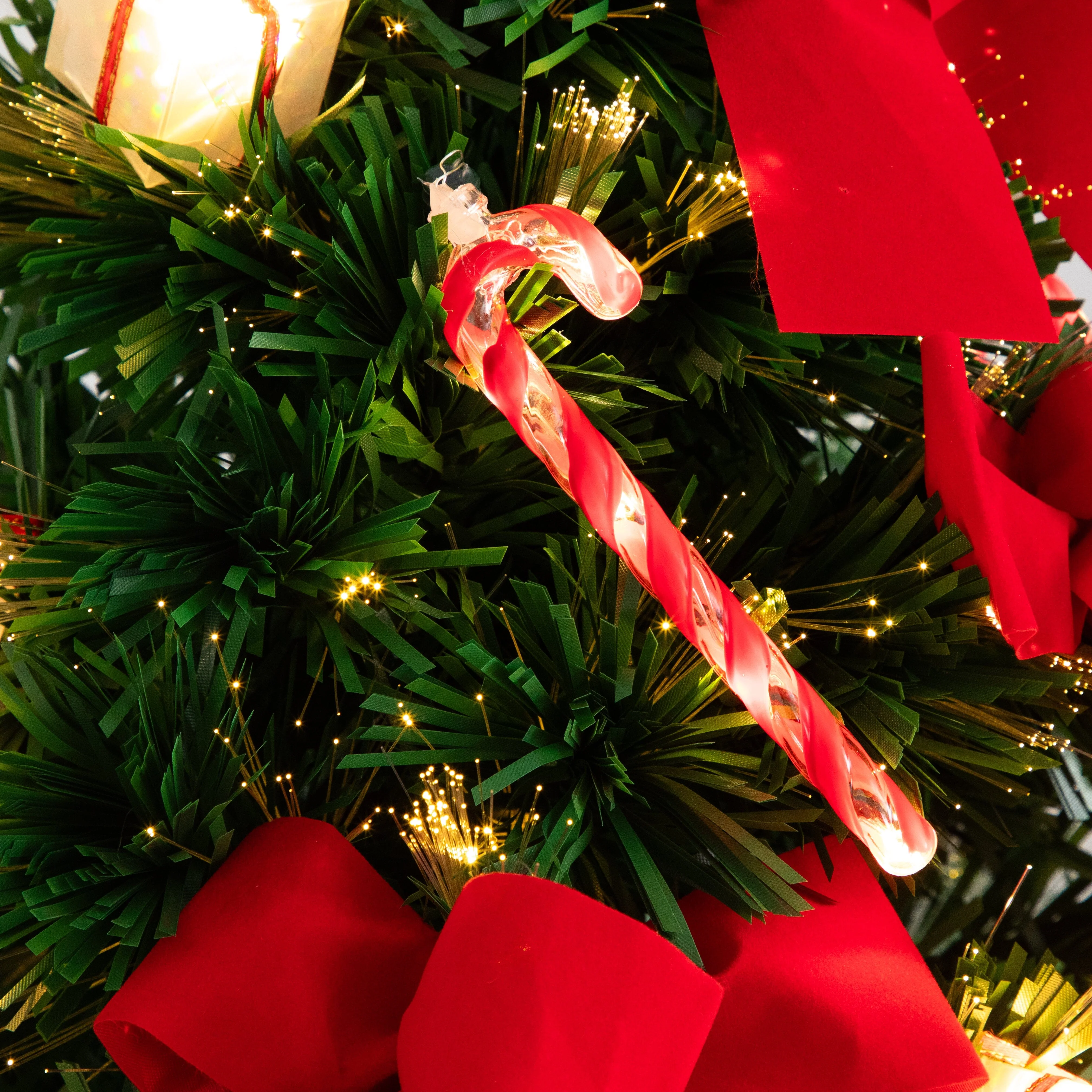 24in. Pre-Lit Fiber Optic Classic Star Topped Artificial Christmas Tree with Decorative Planter - Image 2