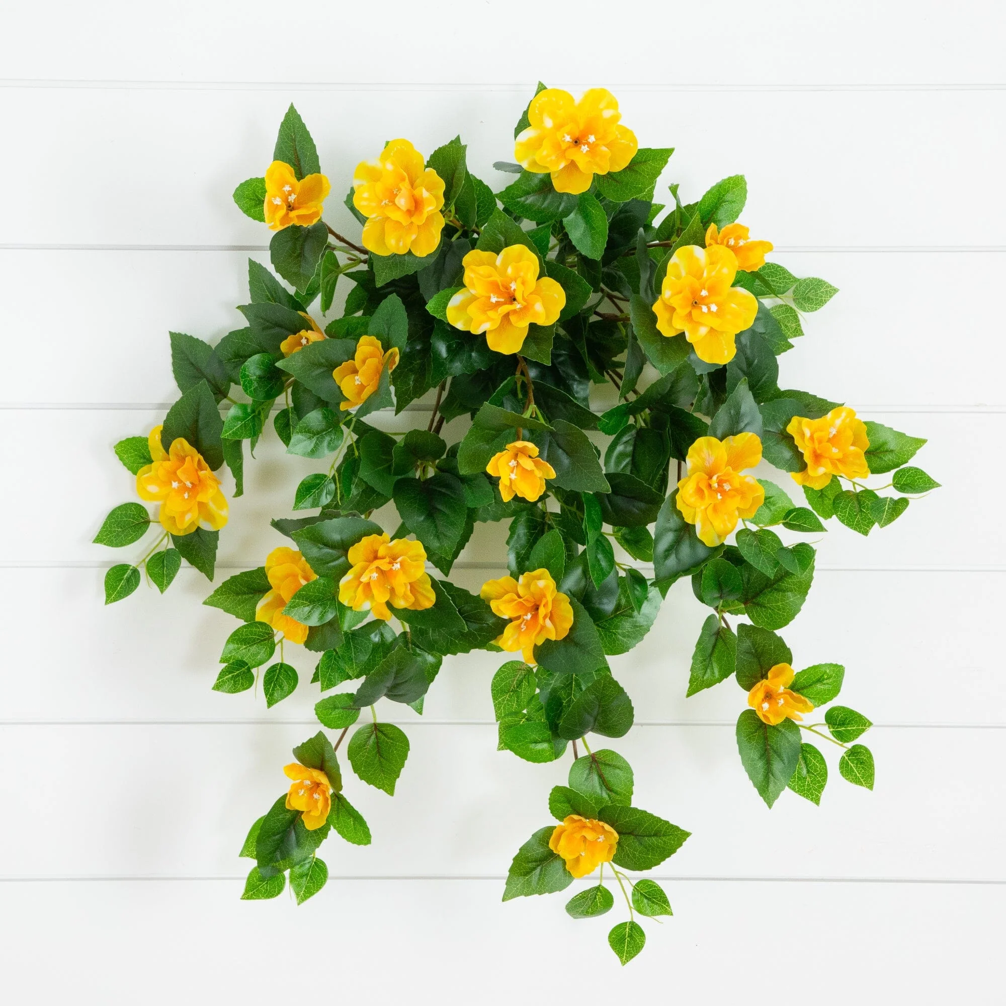 24" UV Resistant Artificial Azalea Hanging Plant (Indoor/Outdoor) - Set of 3 - Image 11