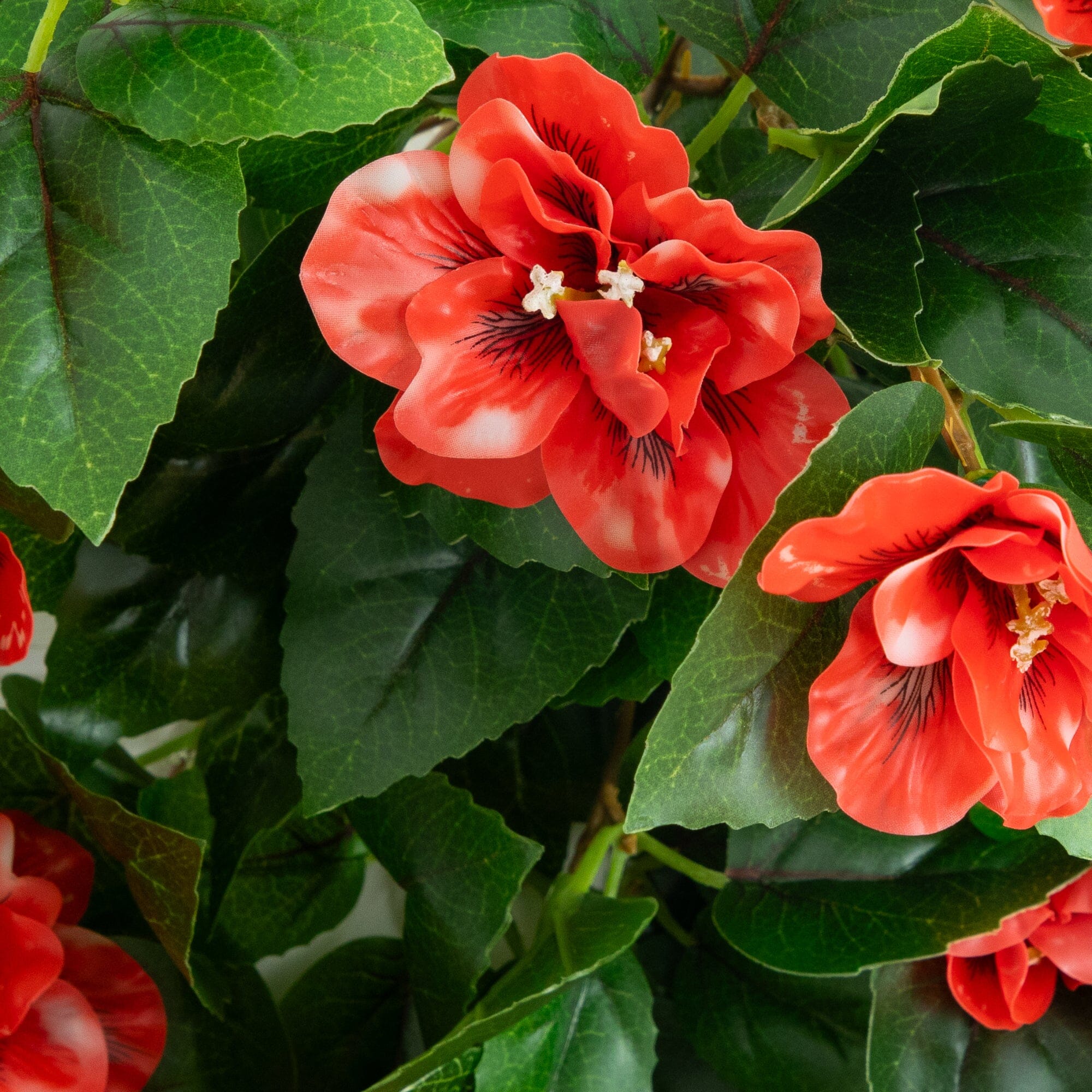 24" UV Resistant Artificial Azalea Hanging Plant (Indoor/Outdoor) - Set of 3 - Image 18