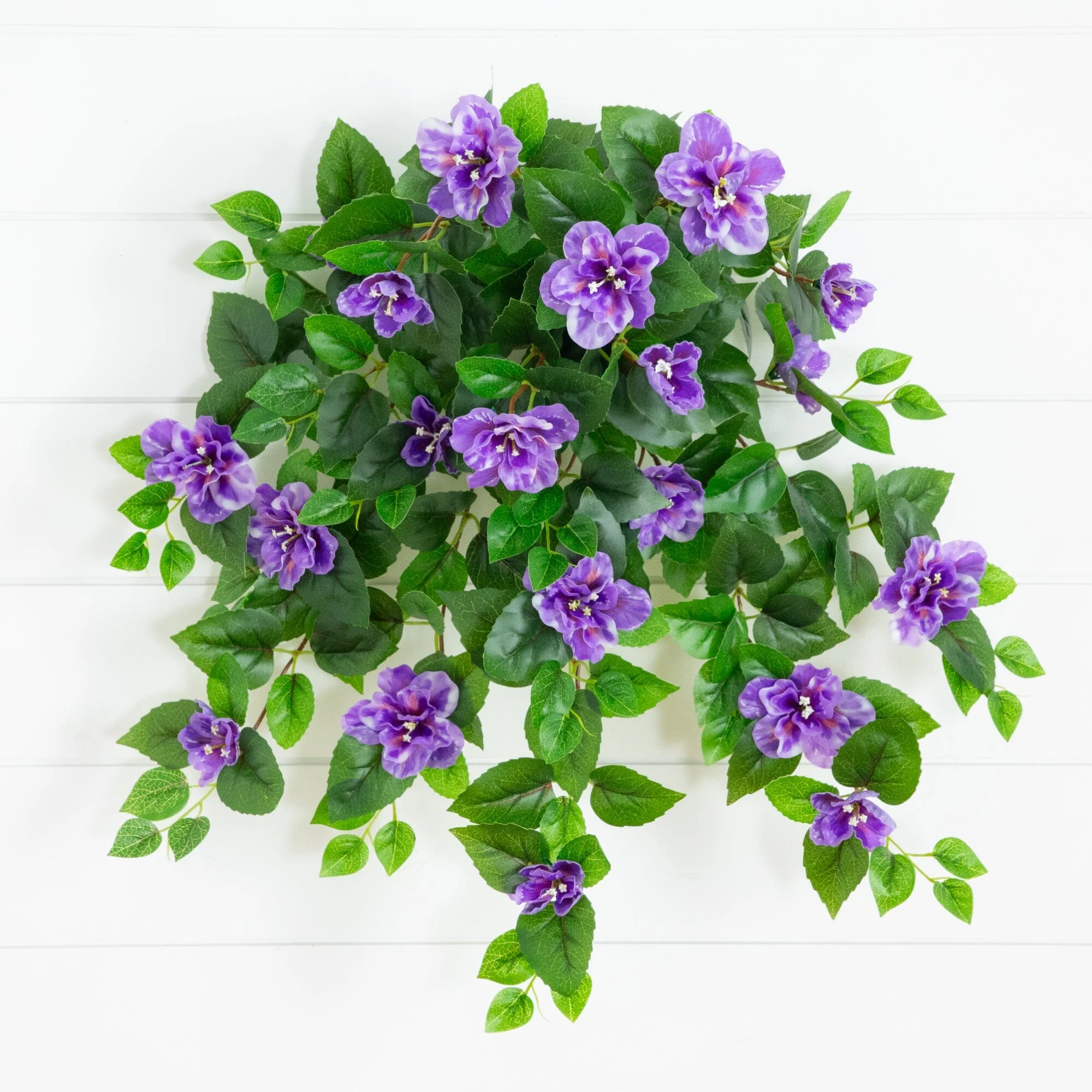 24" UV Resistant Artificial Azalea Hanging Plant (Indoor/Outdoor) - Set of 3 - Image 26