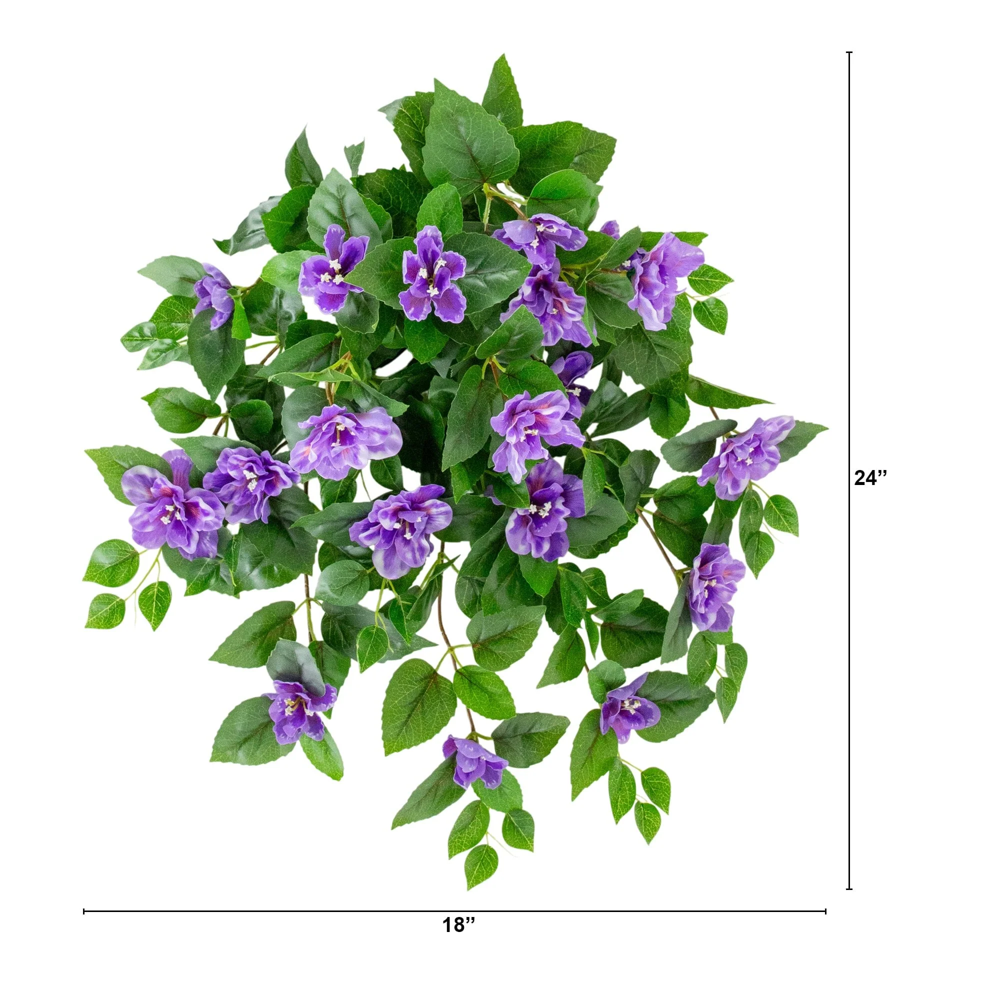 24" UV Resistant Artificial Azalea Hanging Plant (Indoor/Outdoor) - Set of 3 - Image 31