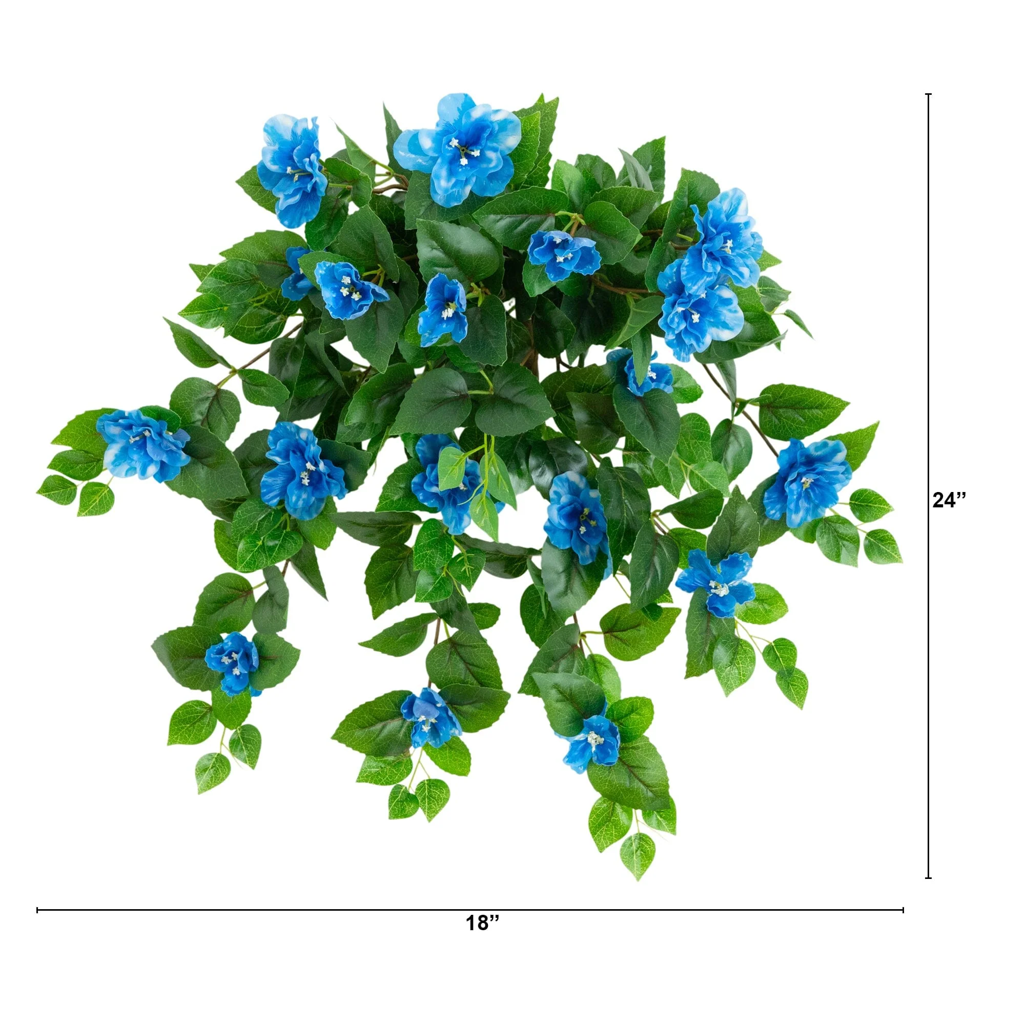 24" UV Resistant Artificial Azalea Hanging Plant (Indoor/Outdoor) - Set of 3 - Image 48