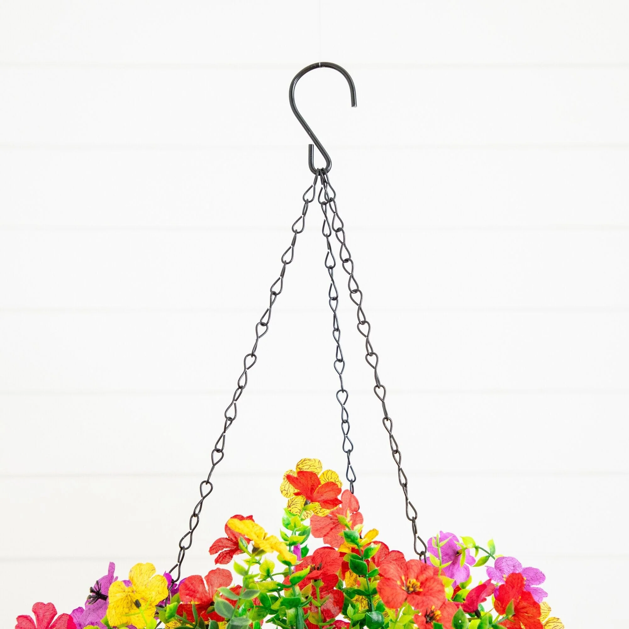 24" UV Resistant Artificial Daisy Hanging Basket DIY Kit (Indoor/Outdoor) - Set of 2 - Image 8