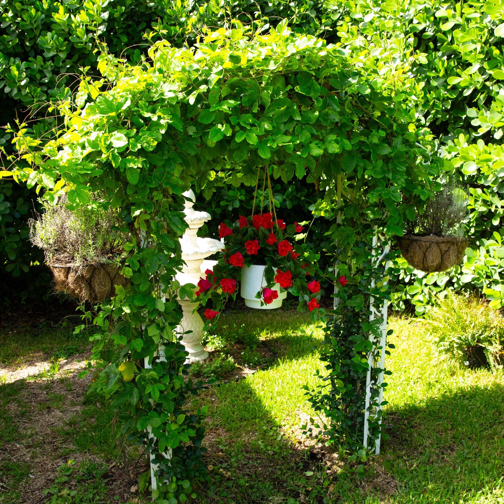 24" UV Resistant Artificial Hibiscus Hanging Plant (Indoor/Outdoor) - Set of 2 - Image 19