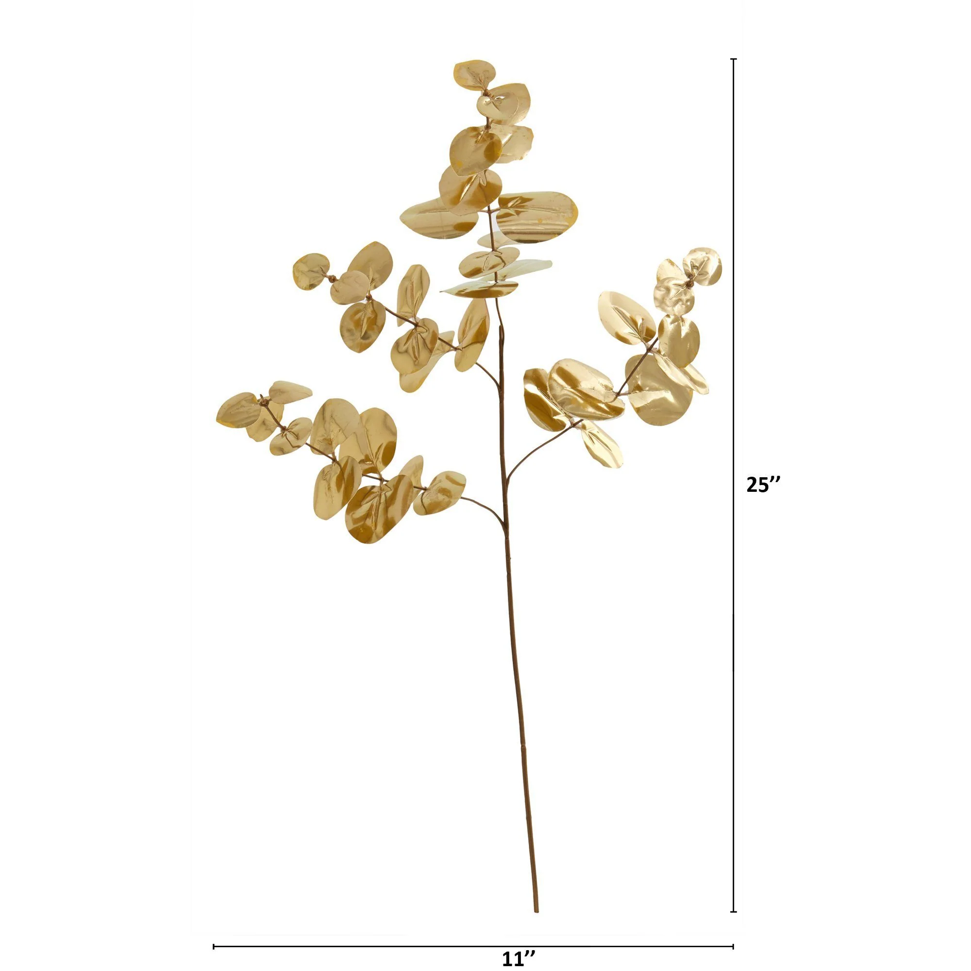 25” Metallic Eucalyptus Artificial Plant (Set of 24) - Image 3