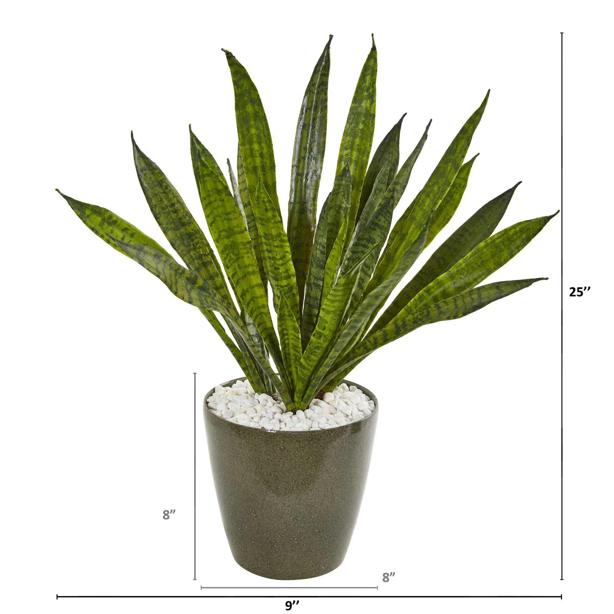 25” Sansevieria Artificial Plant in Decorative Planter - Image 2