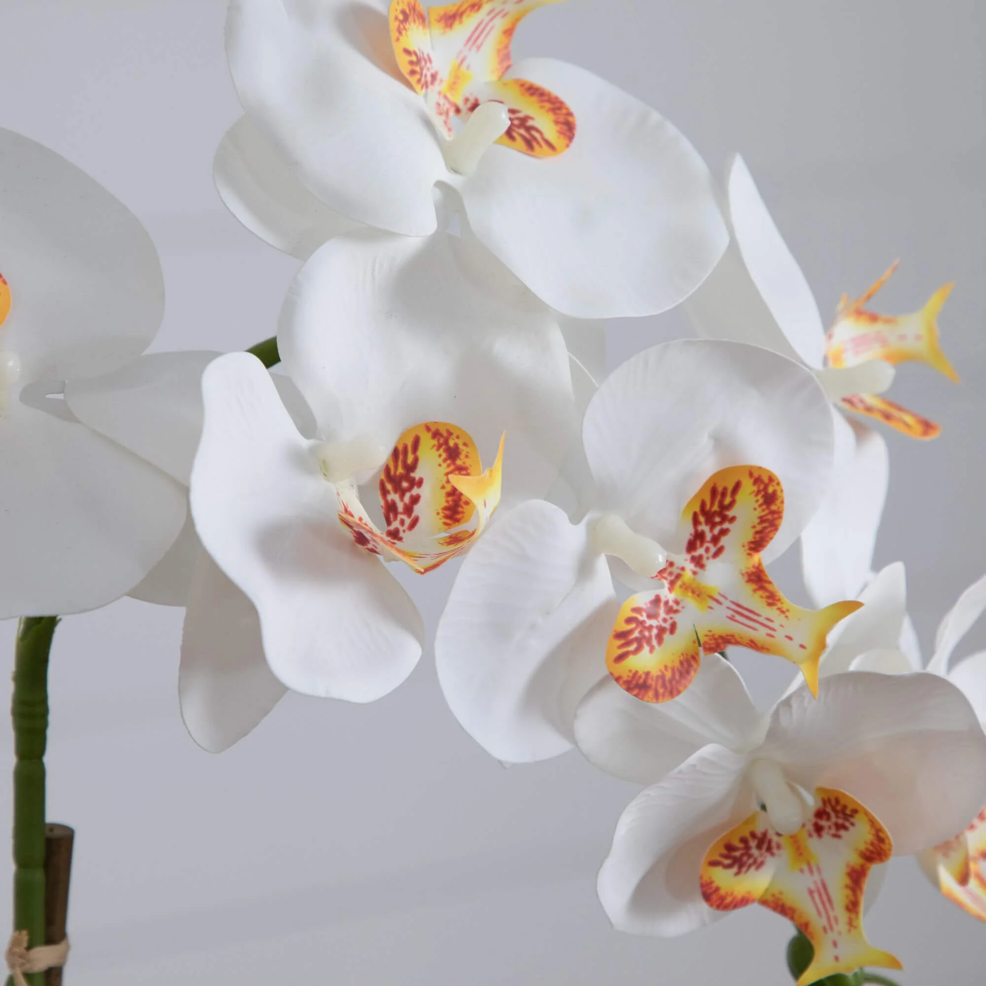 26” Artificial Orchid Arrangement in Handmade Mexican Talavera Ceramic Planter - Image 2