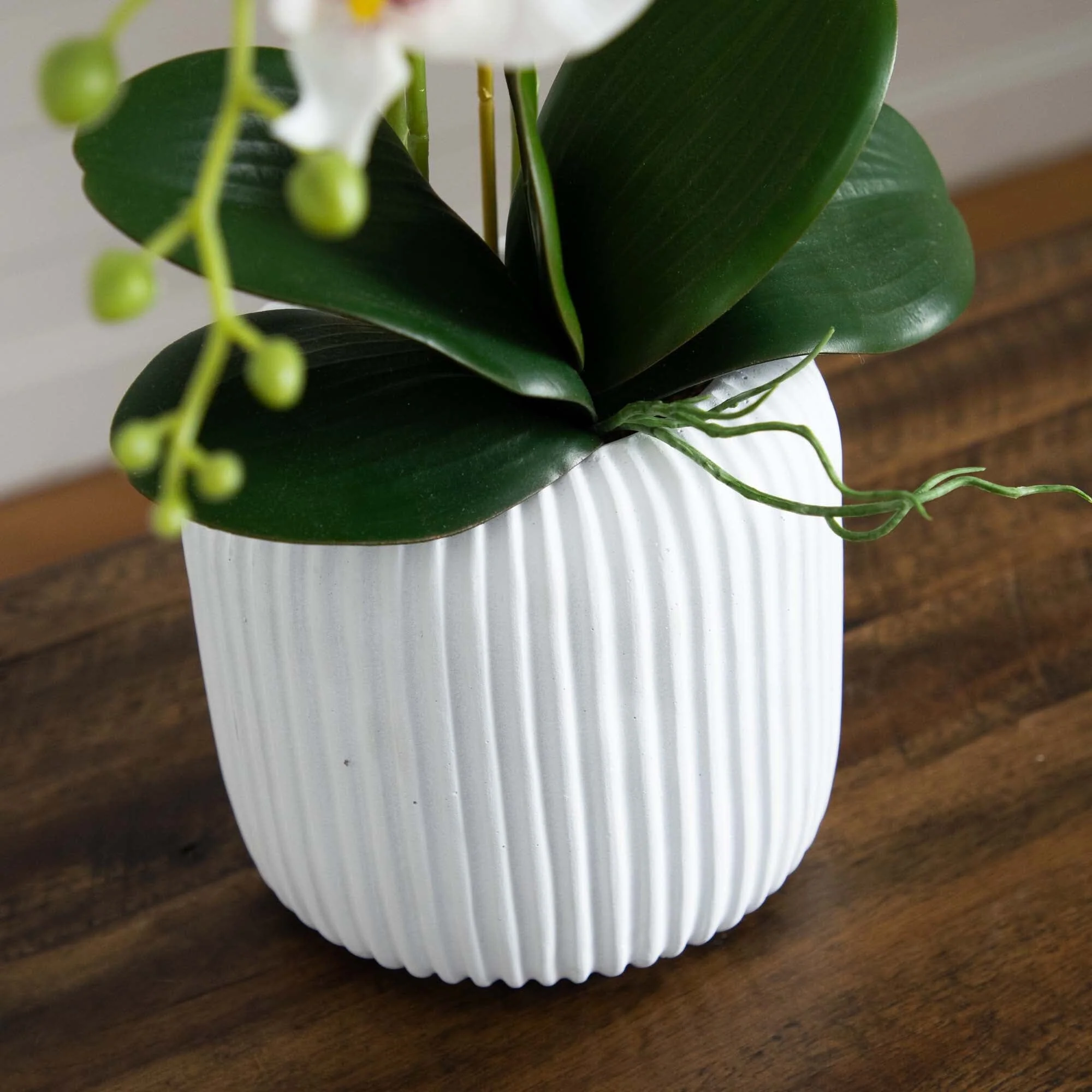 26” Artificial Phalaenopsis Orchid Arrangement in Decorative Ceramic Vase (Real Touch) - Image 5