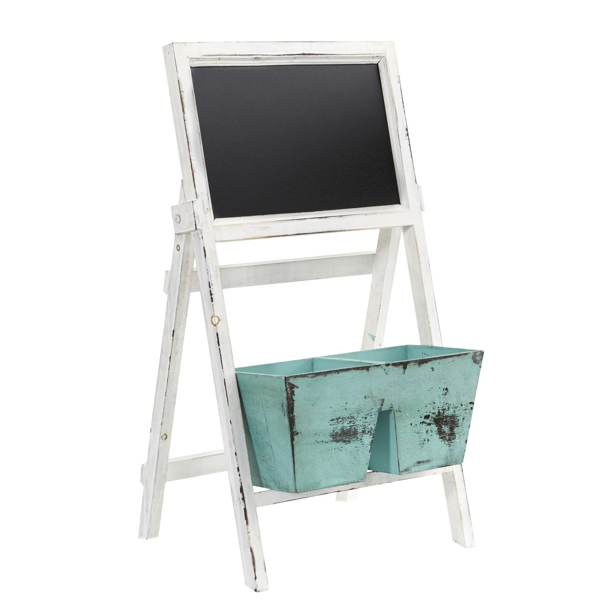 26” Farmhouse Multipurpose Bin and Chalkboard Stand - Image 3