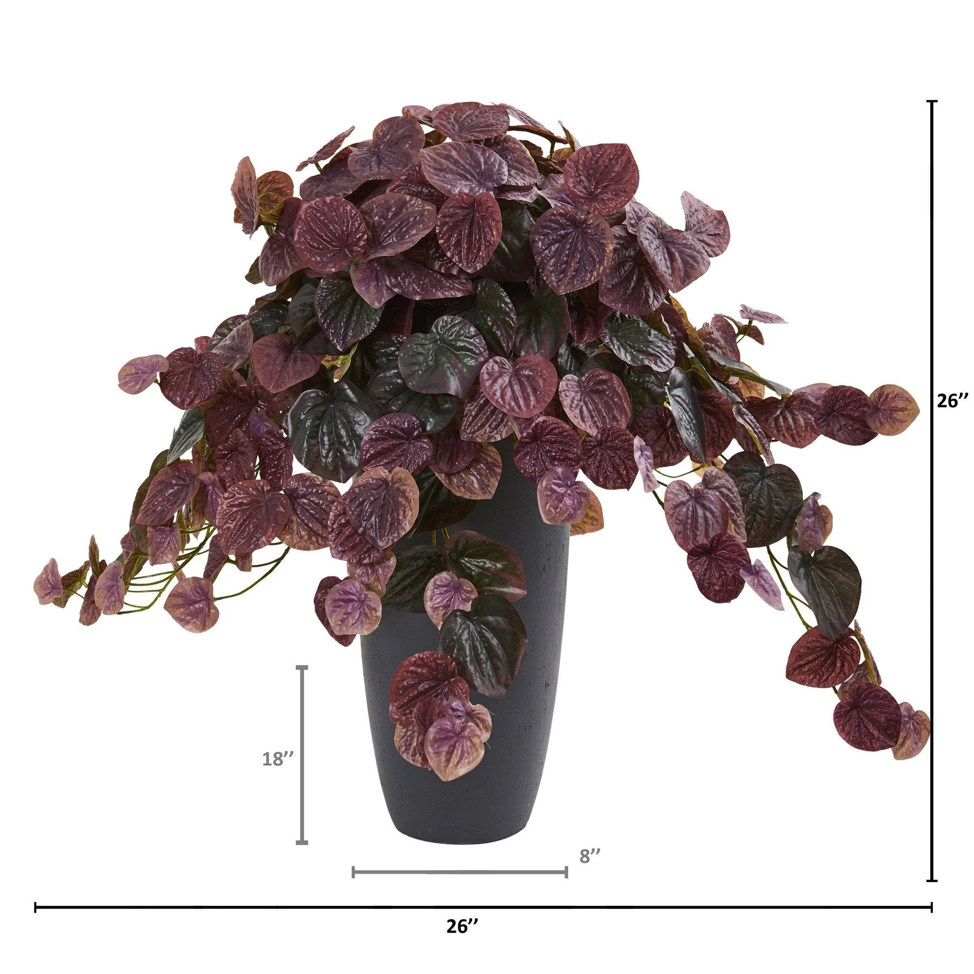26” Peperomia Artificial Plant in Decorative Planter (Real Touch) - Image 2