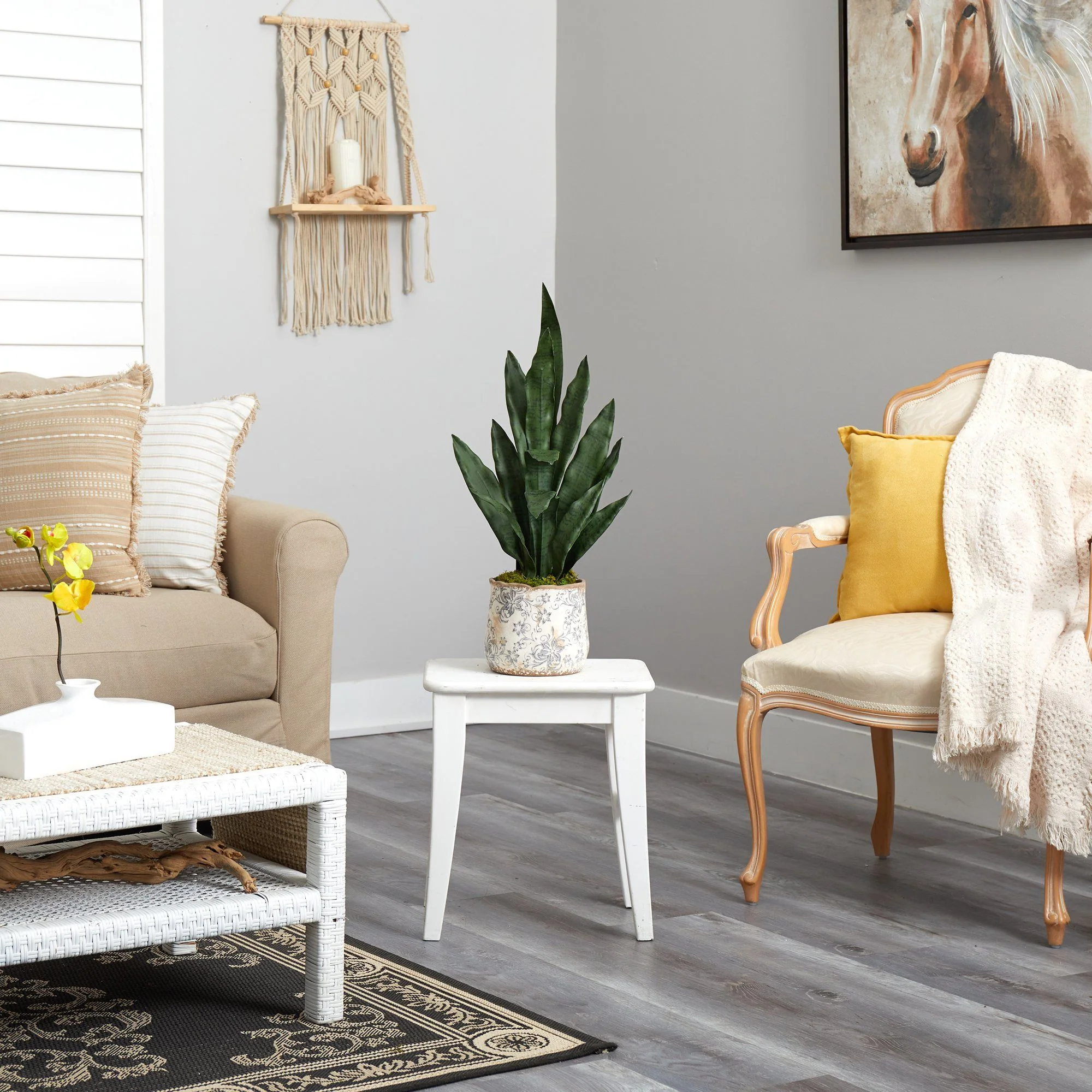27” Sansevieria Artificial Plant in Decorative Planter - Image 4