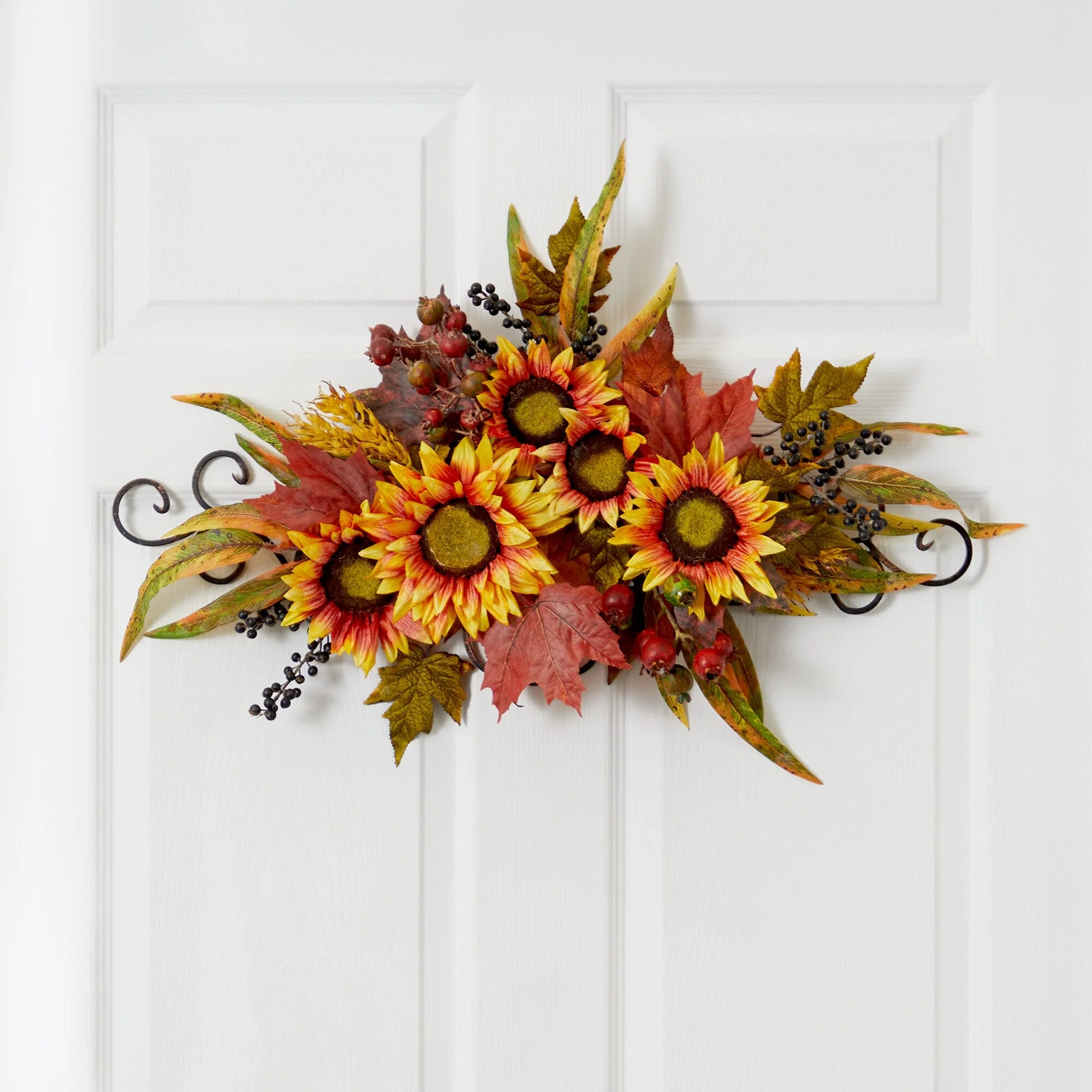 Sunflower Swag w/Metal Frame