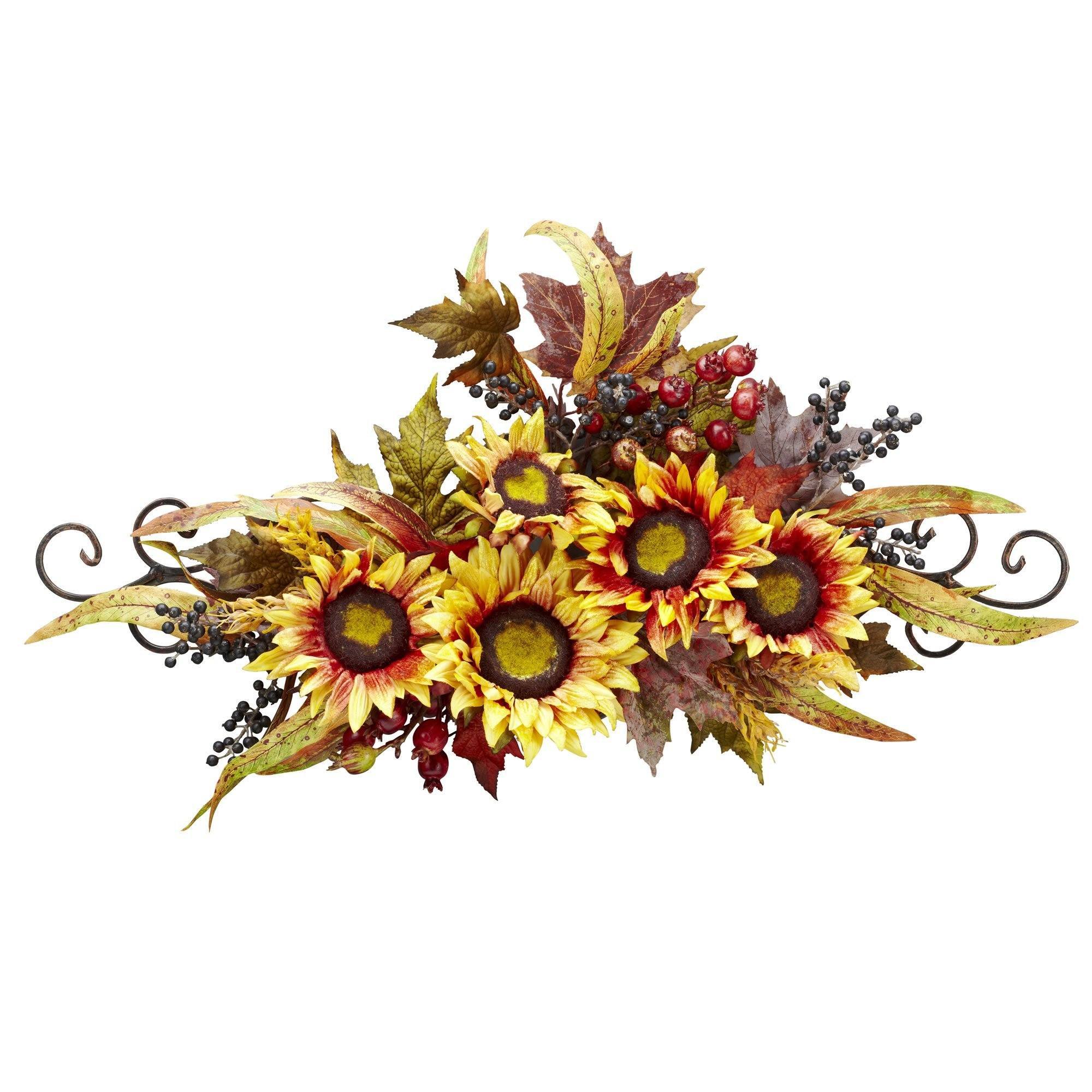 Sunflower Swag w/Metal Frame - Image 3