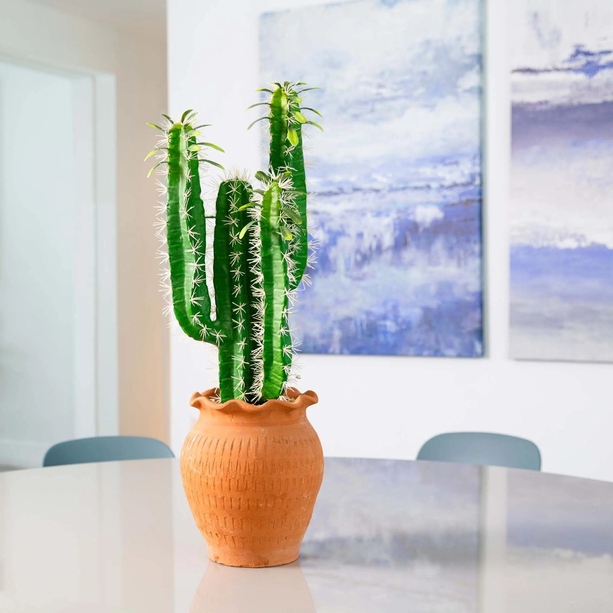 28” Artificial Cactus in Terracotta Planter - Image 3