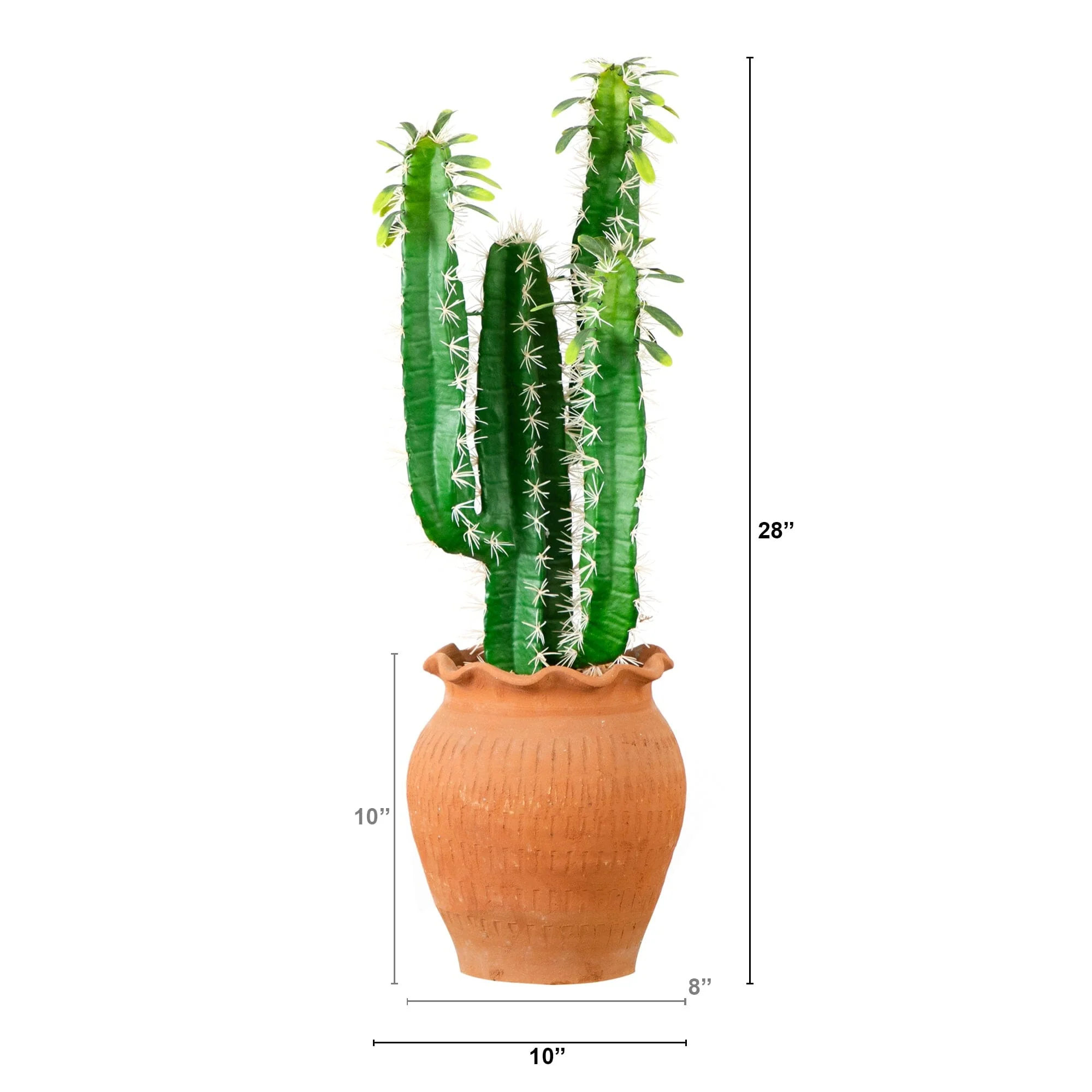 28” Artificial Cactus in Terracotta Planter - Image 6