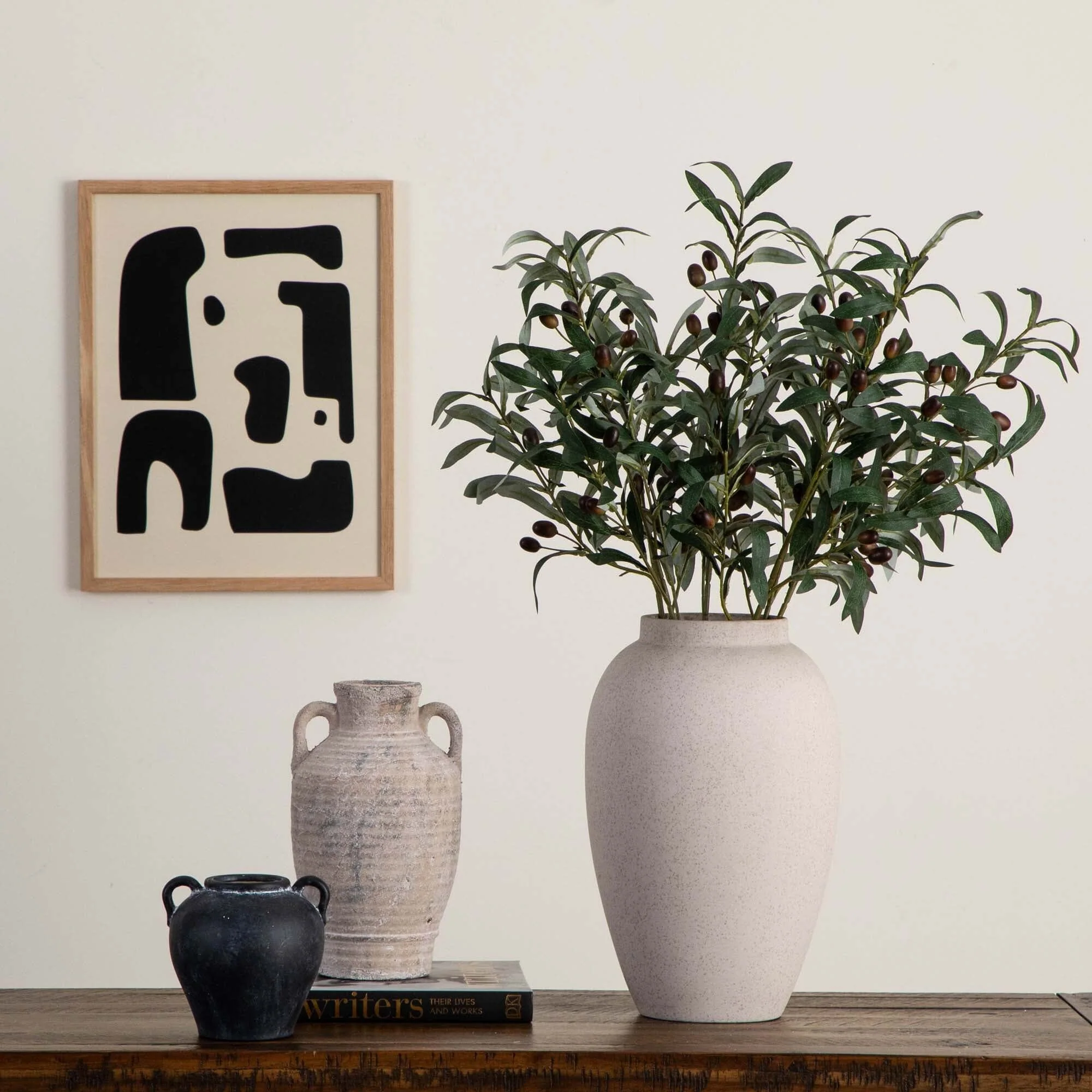 28" Artificial Olive Stems - Set of 3 - Image 5